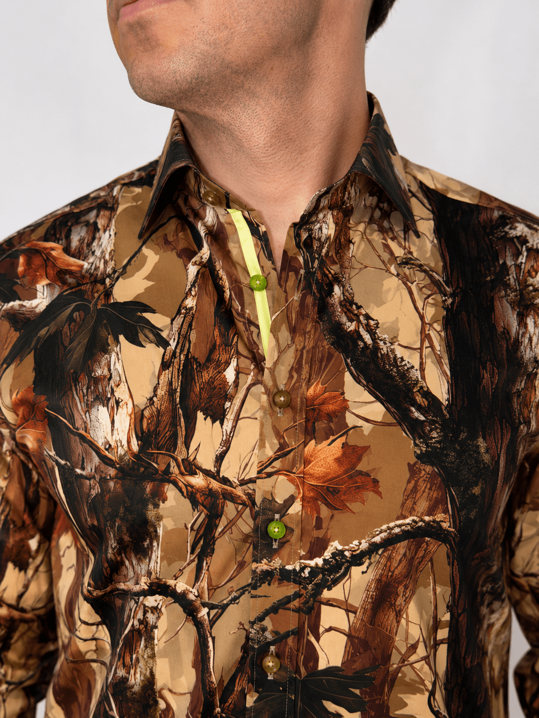 CL2647 Brown Real Tree - Claudio Lugli Shirts