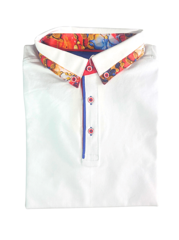 SIGNATURE POLO WITH MARBLE INSERT – Premium Men's Patterned Shirt by Claudio Lugli | Bold Design, Tailored Fit, Best Printed Shirts