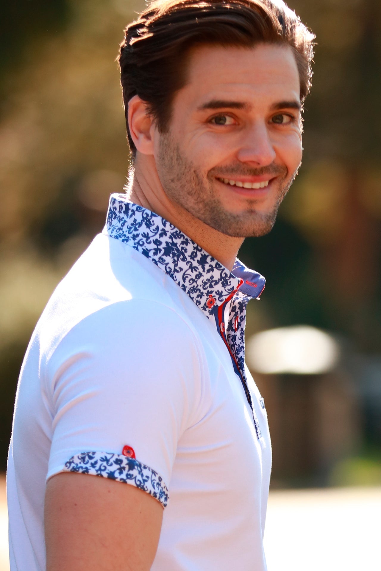 SIGNATURE POLO WITH PAISLEY INSERT – Premium Men's Patterned Shirt by Claudio Lugli | Bold Design, Tailored Fit, Best Printed Shirts