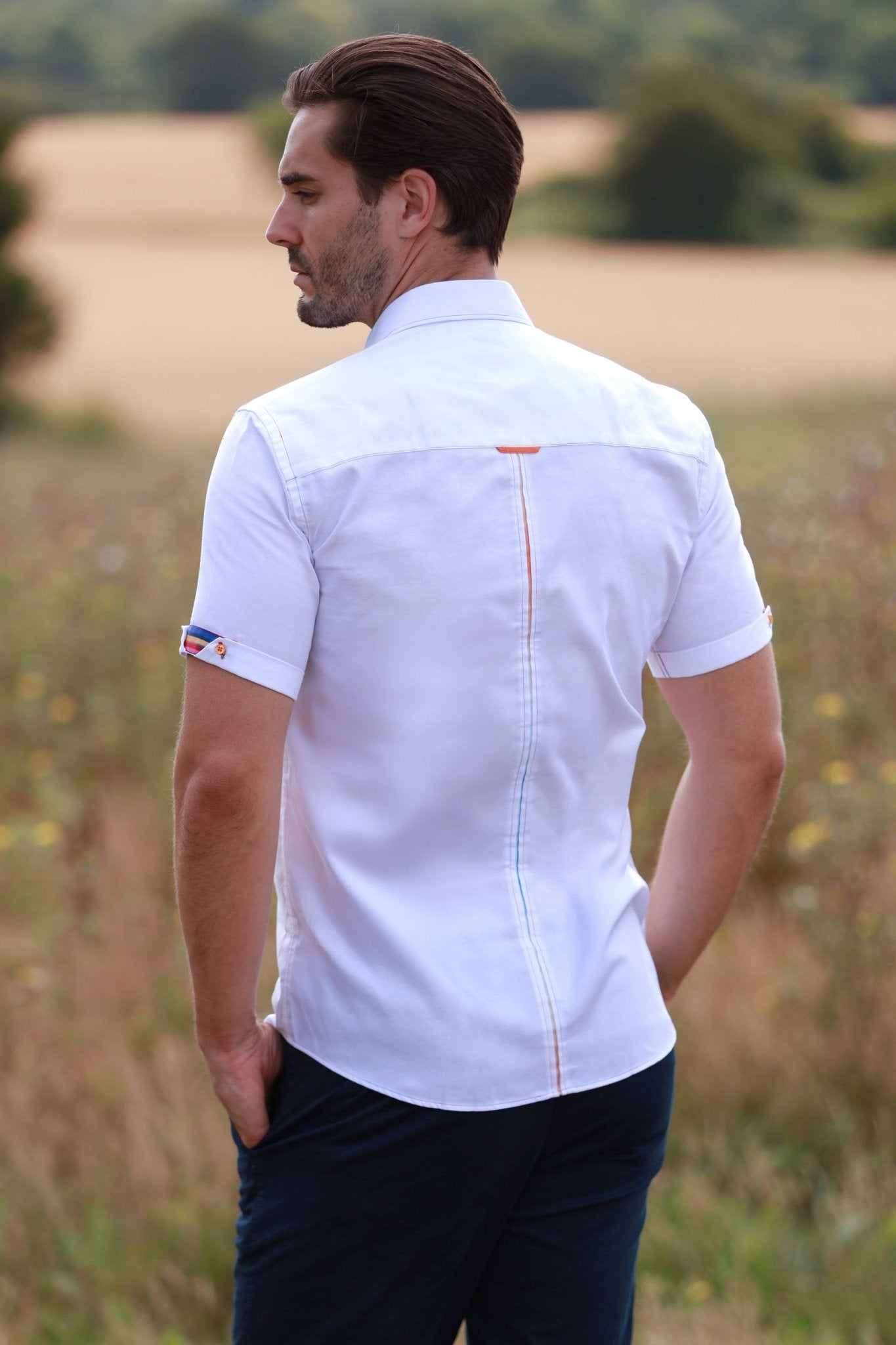 CLASSIC OXFORD SHORT SLEEVE SHIRT – Premium Men's Patterned Shirt by Claudio Lugli | Bold Design, Tailored Fit, Best Printed Shirts