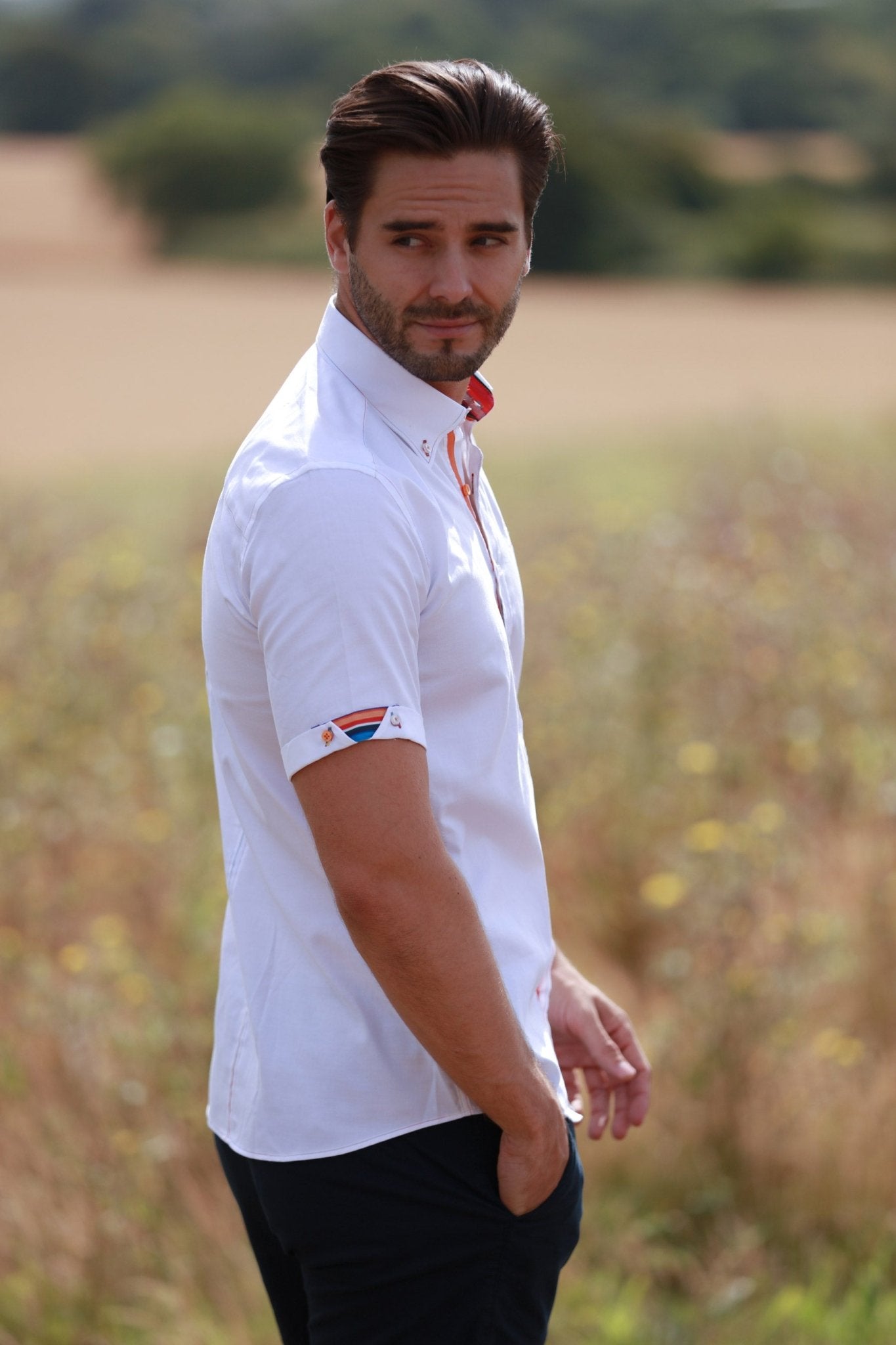 CLASSIC OXFORD SHORT SLEEVE SHIRT – Premium Men's Patterned Shirt by Claudio Lugli | Bold Design, Tailored Fit, Best Printed Shirts