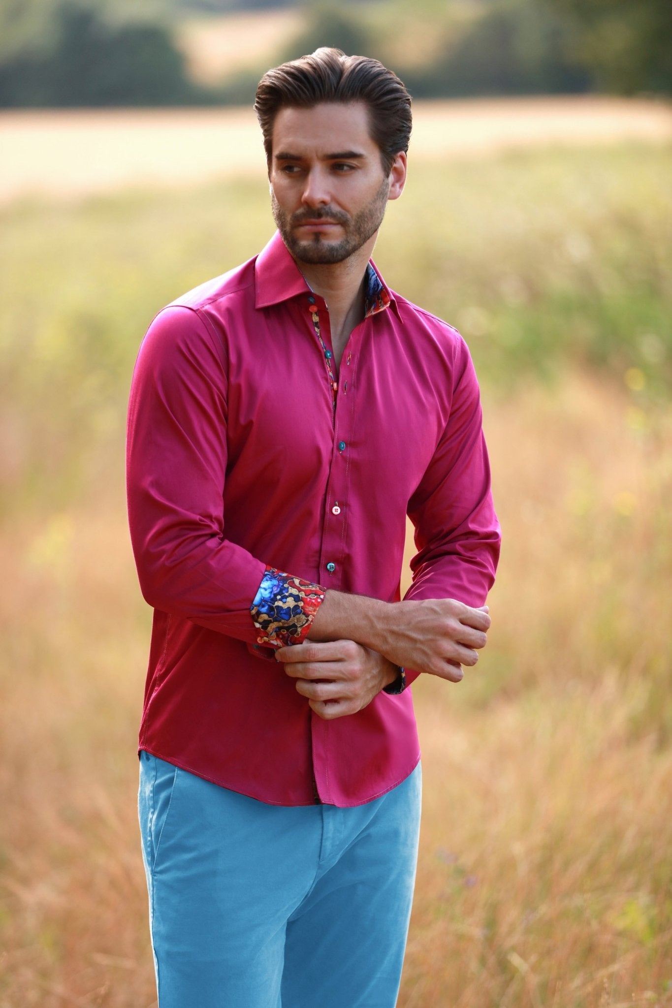 CLASSIC SIGNATURE PLAIN SHIRT - BEST SELLER – Premium Men's Patterned Shirt by Claudio Lugli | Bold Design, Tailored Fit, Best Printed Shirts