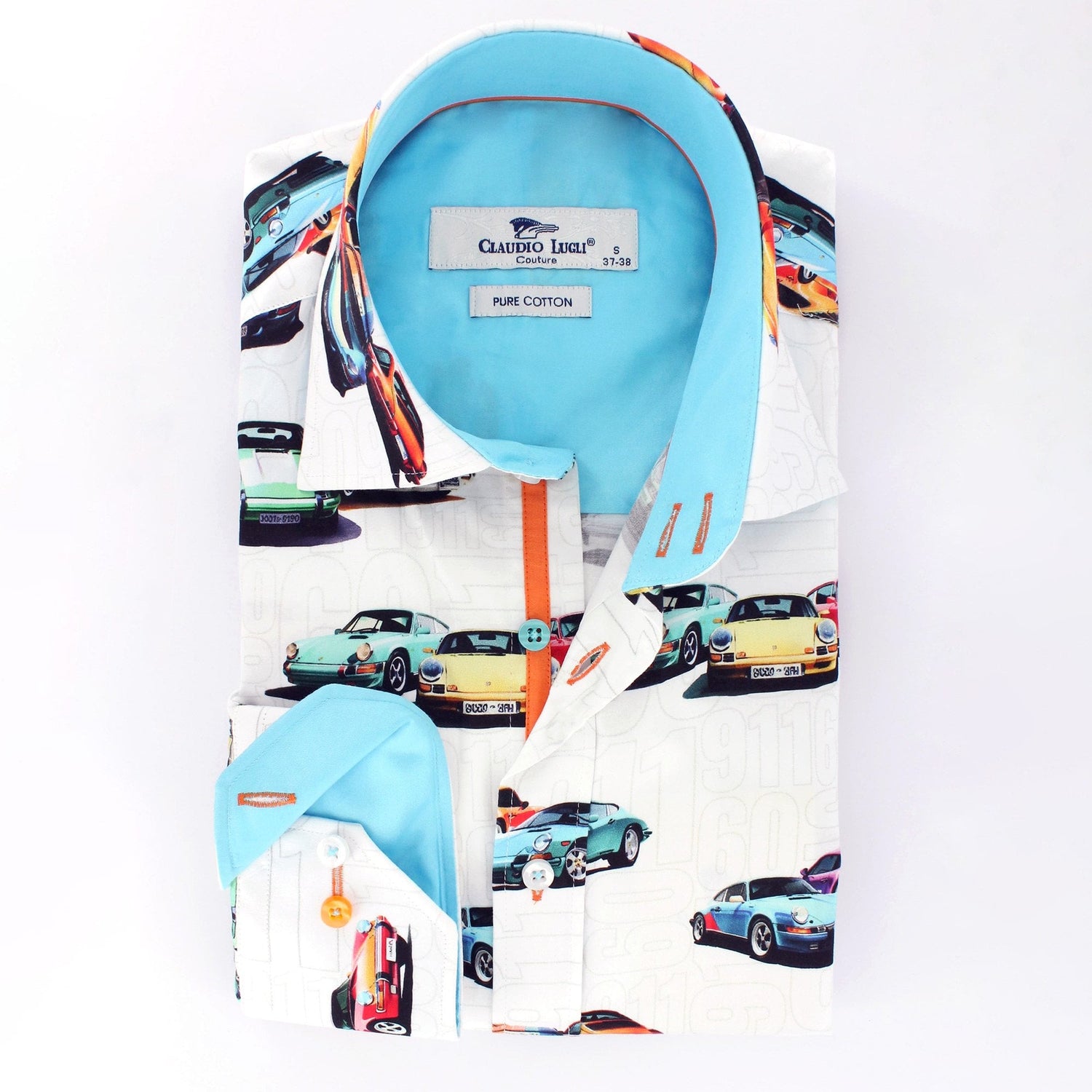 CLASSIC SPORTS CAR PRINT SHIRT – Premium Men's Patterned Shirt by Claudio Lugli | Bold Design, Tailored Fit, Best Printed Shirts