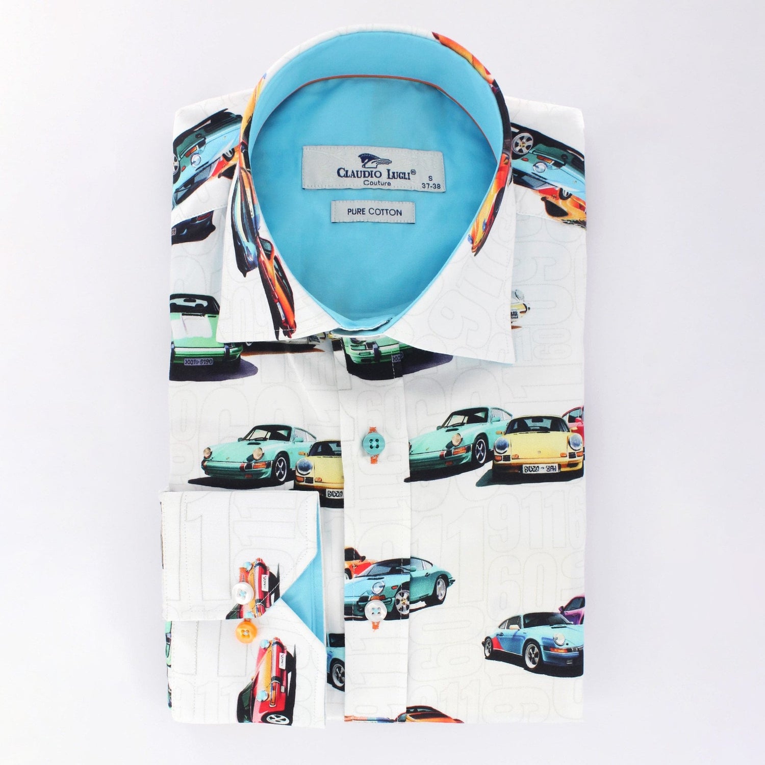 CLASSIC SPORTS CAR PRINT SHIRT – Premium Men's Patterned Shirt by Claudio Lugli | Bold Design, Tailored Fit, Best Printed Shirts