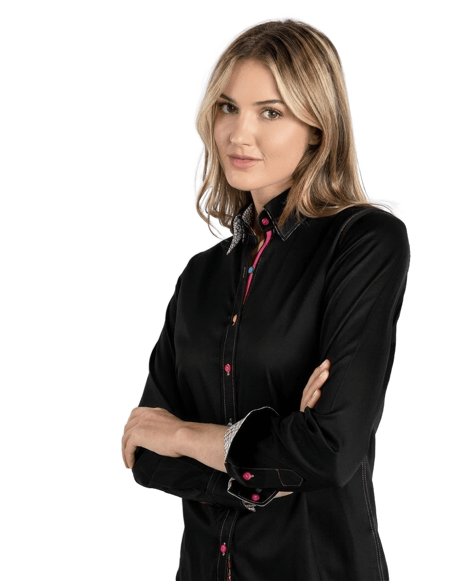 Classic Womens Satin Cotton Shirt - Claudio Lugli Shirts