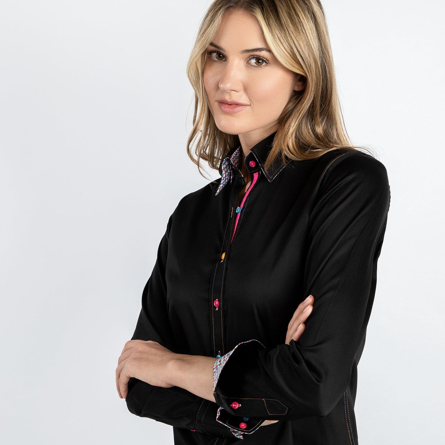 CLASSIC WOMENS SATIN COTTON SHIRT - Premium Men's Patterned Shirt by Claudio Lugli | Bold Design, Tailored Fit, Best Printed Shirts