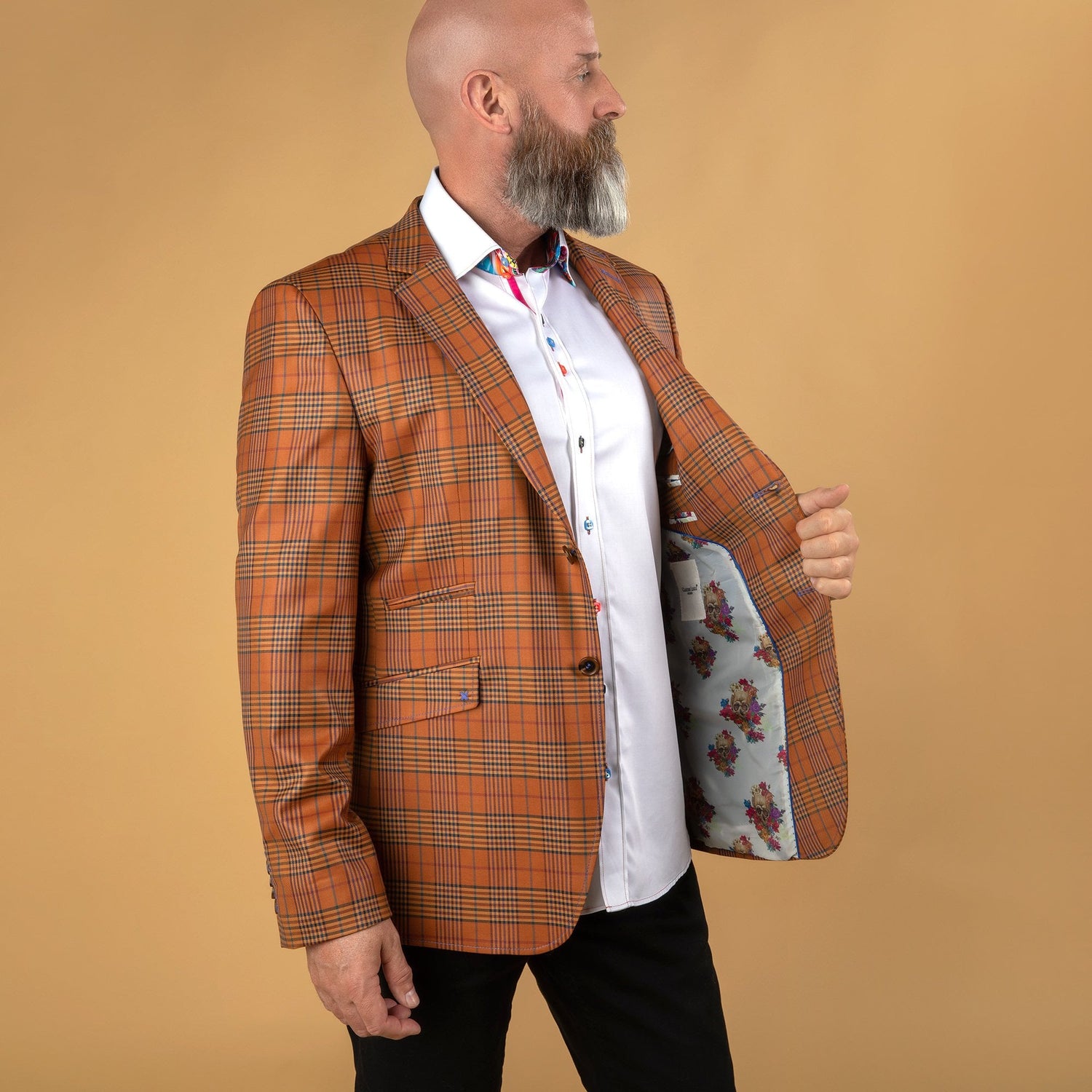 CLAUDIO LUGLI CHECK JACKET CLJ1910 – Premium Men's Patterned Shirt by Claudio Lugli | Bold Design, Tailored Fit, Best Printed Shirts