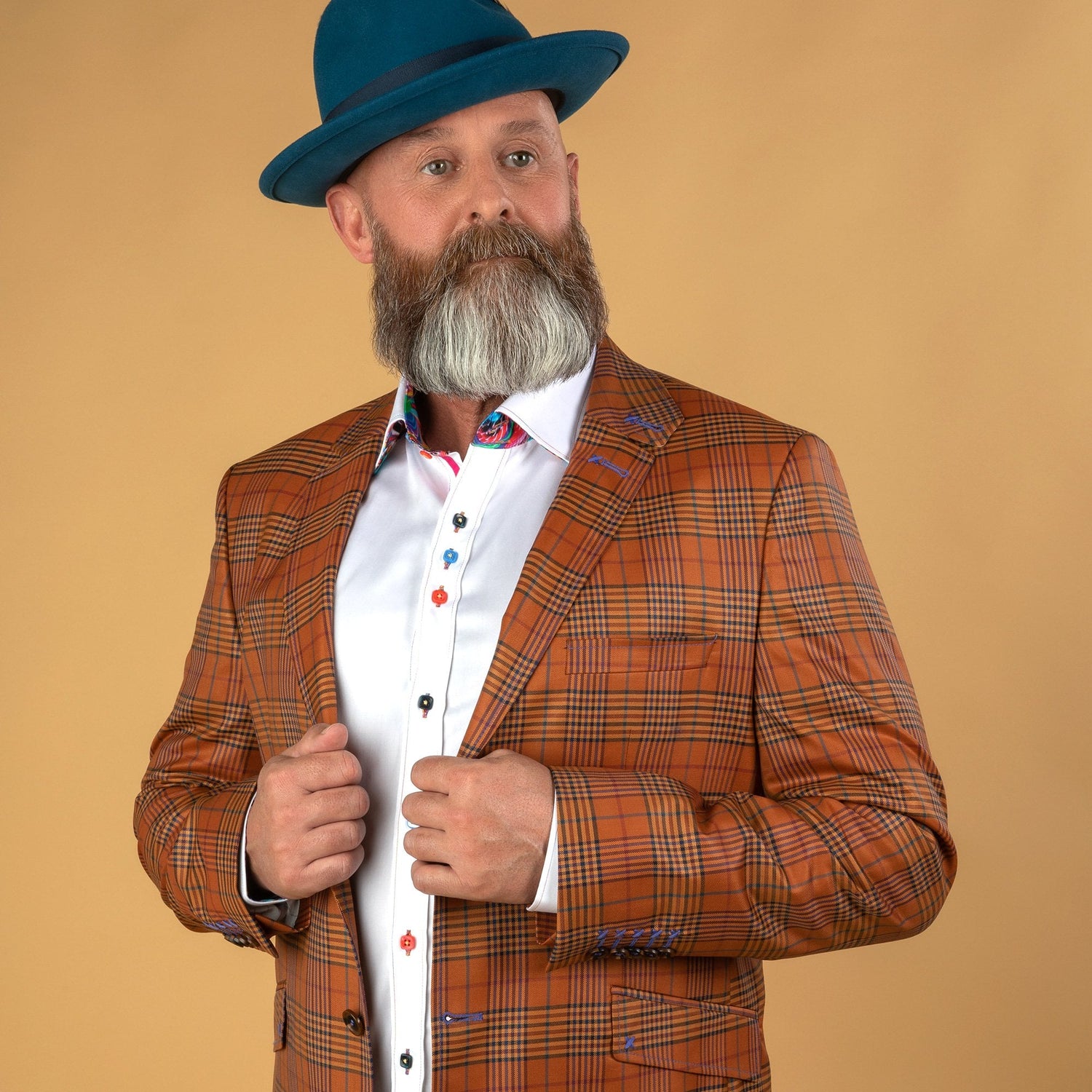 CLAUDIO LUGLI CHECK JACKET CLJ1910 – Premium Men's Patterned Shirt by Claudio Lugli | Bold Design, Tailored Fit, Best Printed Shirts