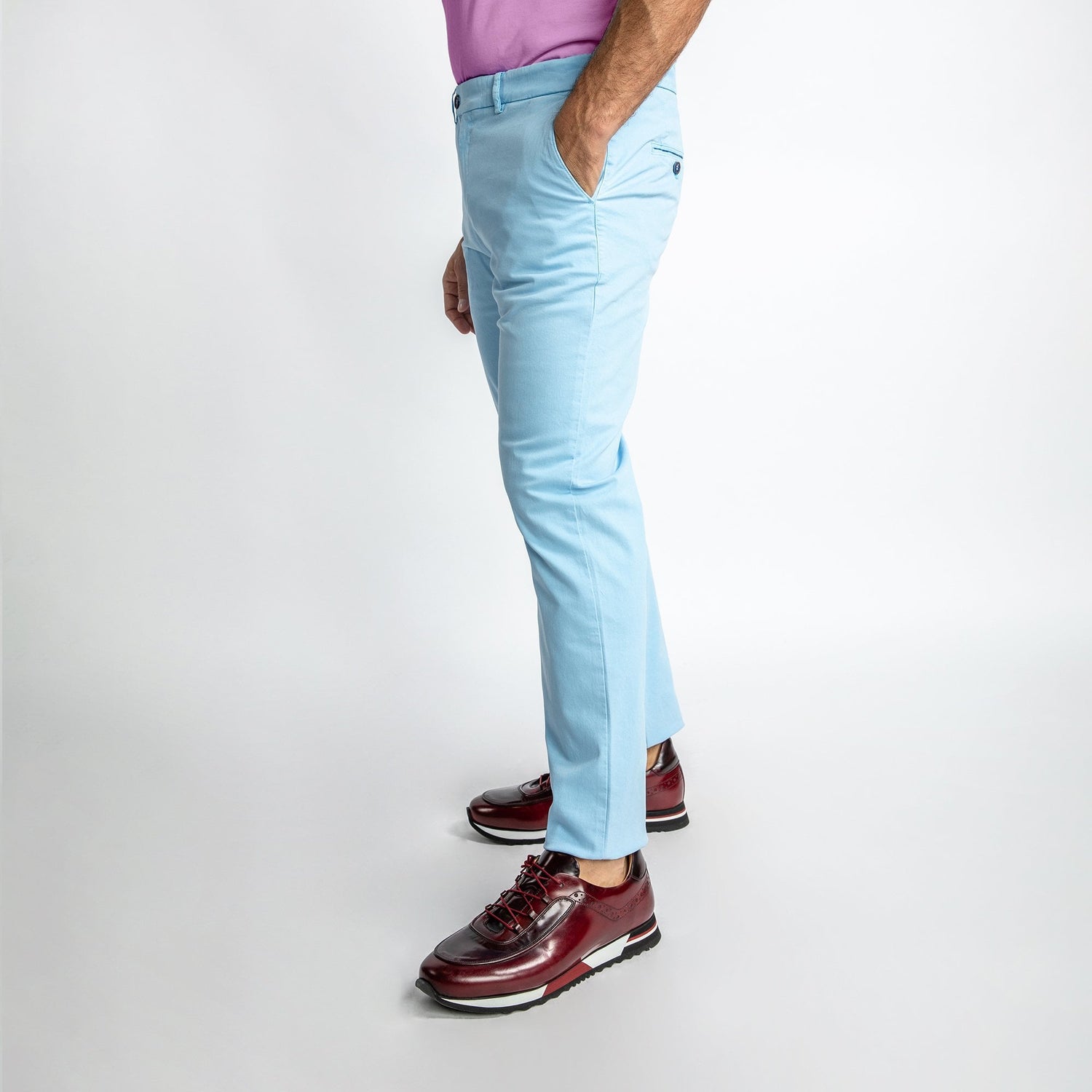 CLAUDIO LUGLI COLORED CHINO TROUSERS – Premium Men's Patterned Shirt by Claudio Lugli | Bold Design, Tailored Fit, Best Printed Shirts