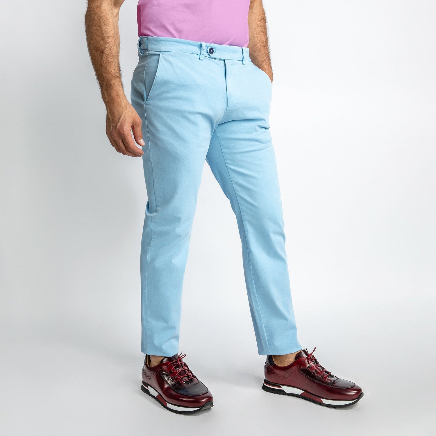 CLAUDIO LUGLI COLORED CHINO TROUSERS – Premium Men's Patterned Shirt by Claudio Lugli | Bold Design, Tailored Fit, Best Printed Shirts