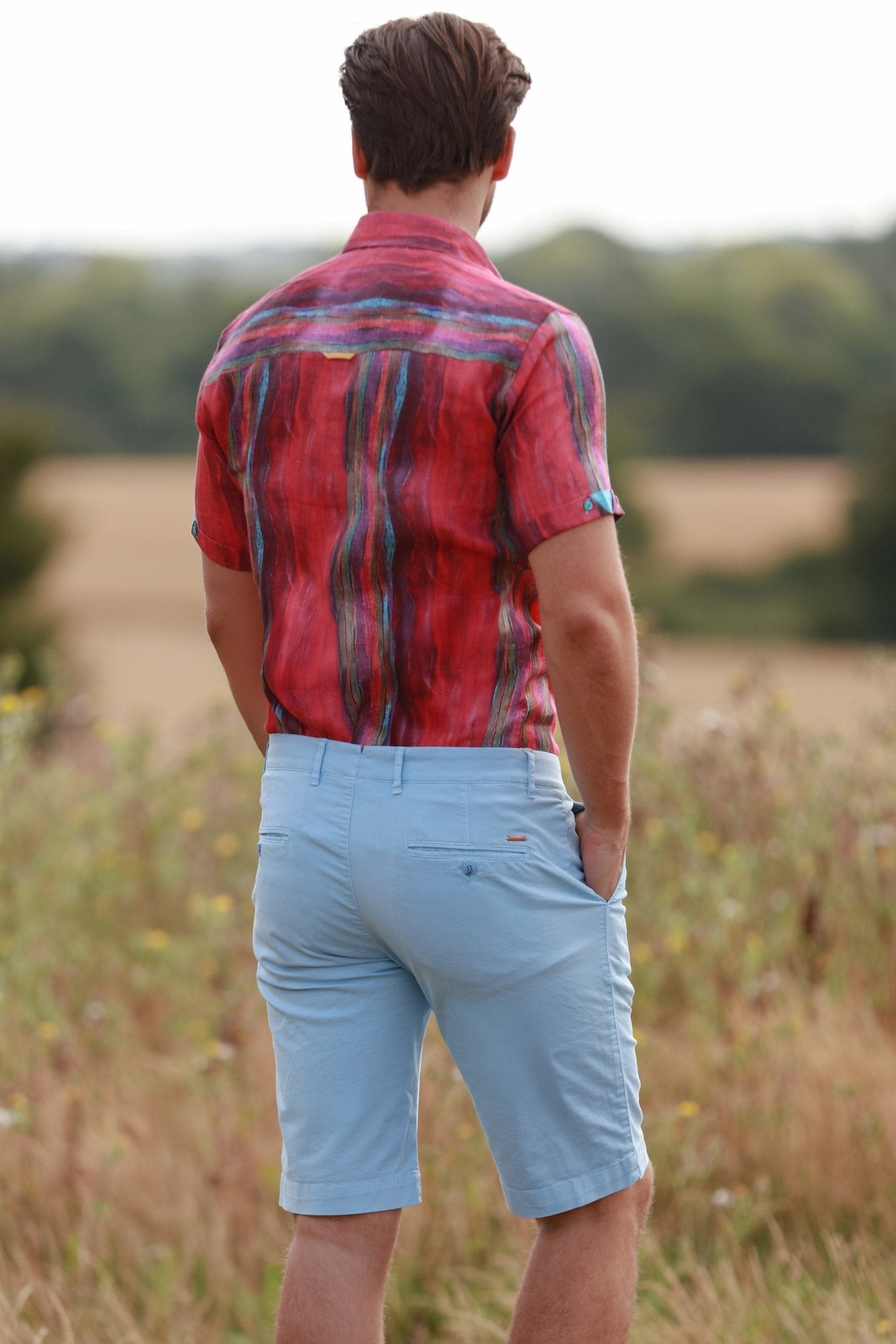 CLAUDIO LUGLI COTTON BLEND CHINO SHORTS 24 – Premium Men's Patterned Shirt by Claudio Lugli | Bold Design, Tailored Fit, Best Printed Shirts