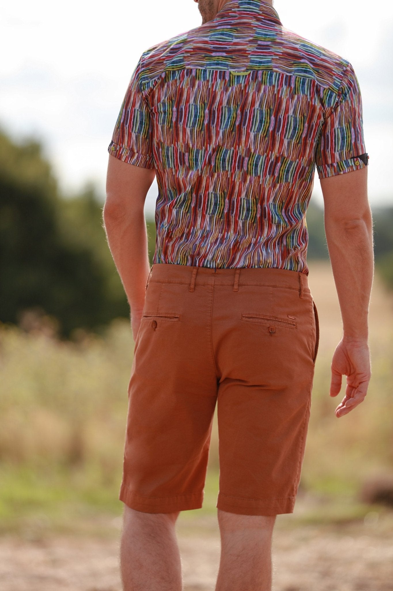 CLAUDIO LUGLI COTTON BLEND CHINO SHORTS 24 – Premium Men's Patterned Shirt by Claudio Lugli | Bold Design, Tailored Fit, Best Printed Shirts