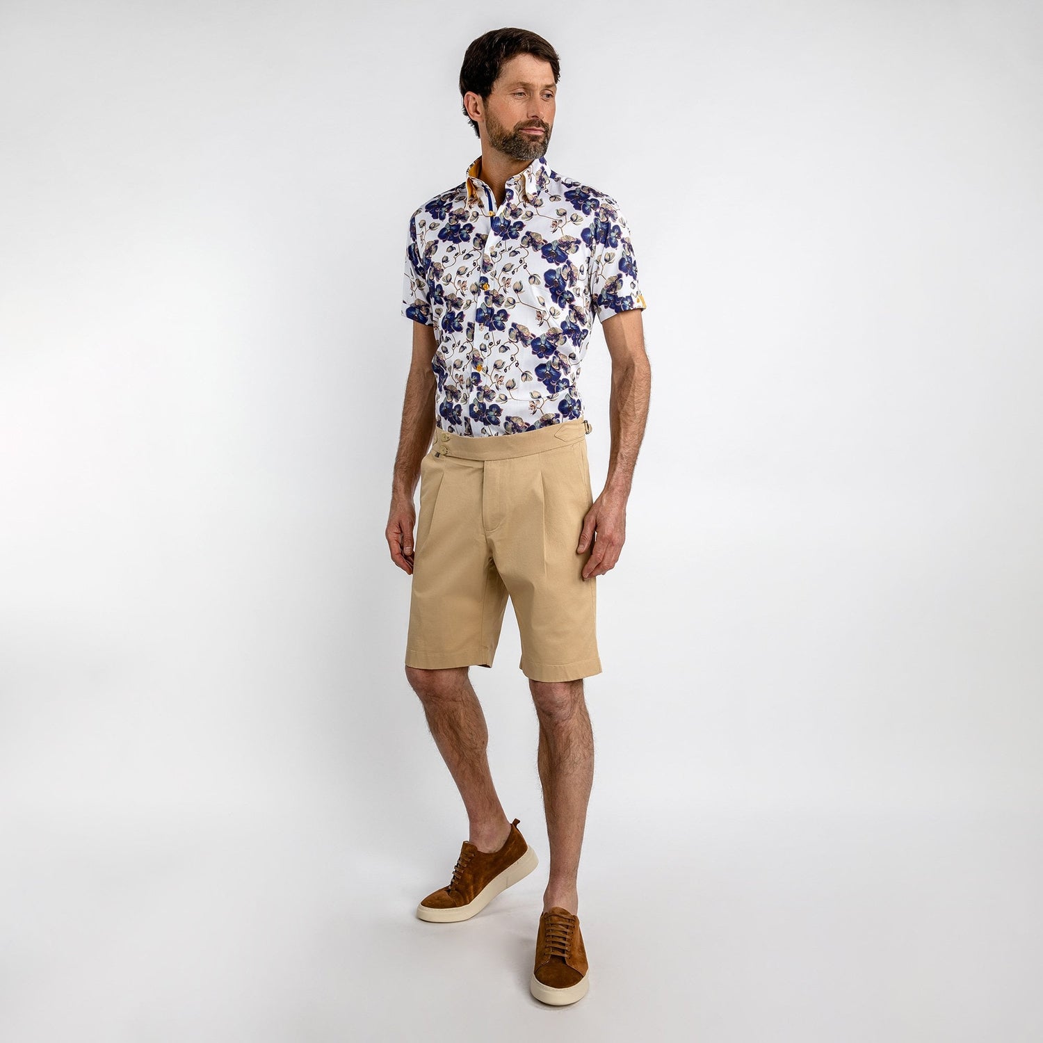 CLAUDIO LUGLI FITTED CHINO SHORTS – Premium Men's Patterned Shirt by Claudio Lugli | Bold Design, Tailored Fit, Best Printed Shirts