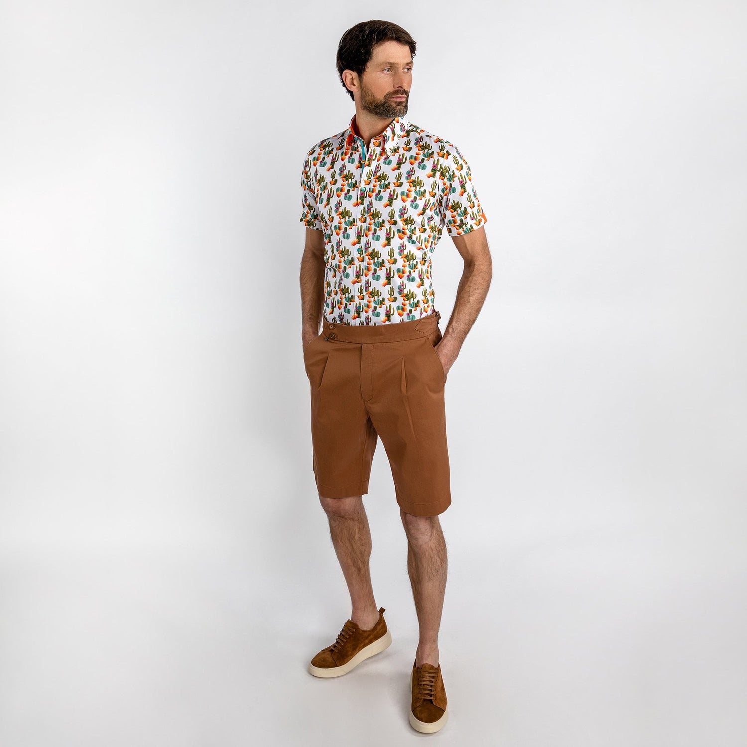CLAUDIO LUGLI FITTED CHINO SHORTS – Premium Men's Patterned Shirt by Claudio Lugli | Bold Design, Tailored Fit, Best Printed Shirts
