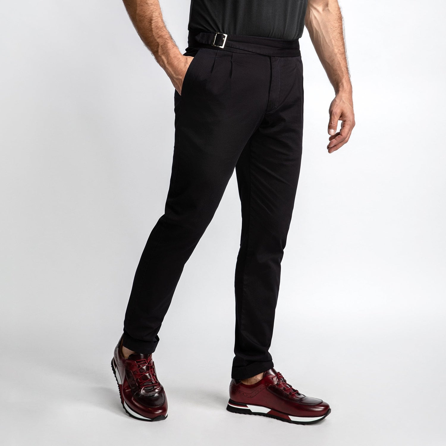 CLAUDIO LUGLI FITTED CHINO TROUSERS /23 - Premium Men's Patterned Shirt by Claudio Lugli | Bold Design, Tailored Fit, Best Printed Shirts