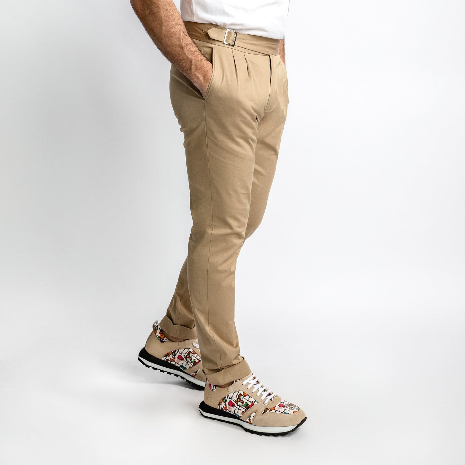 CLAUDIO LUGLI FITTED CHINO TROUSERS /23 - Premium Men's Patterned Shirt by Claudio Lugli | Bold Design, Tailored Fit, Best Printed Shirts