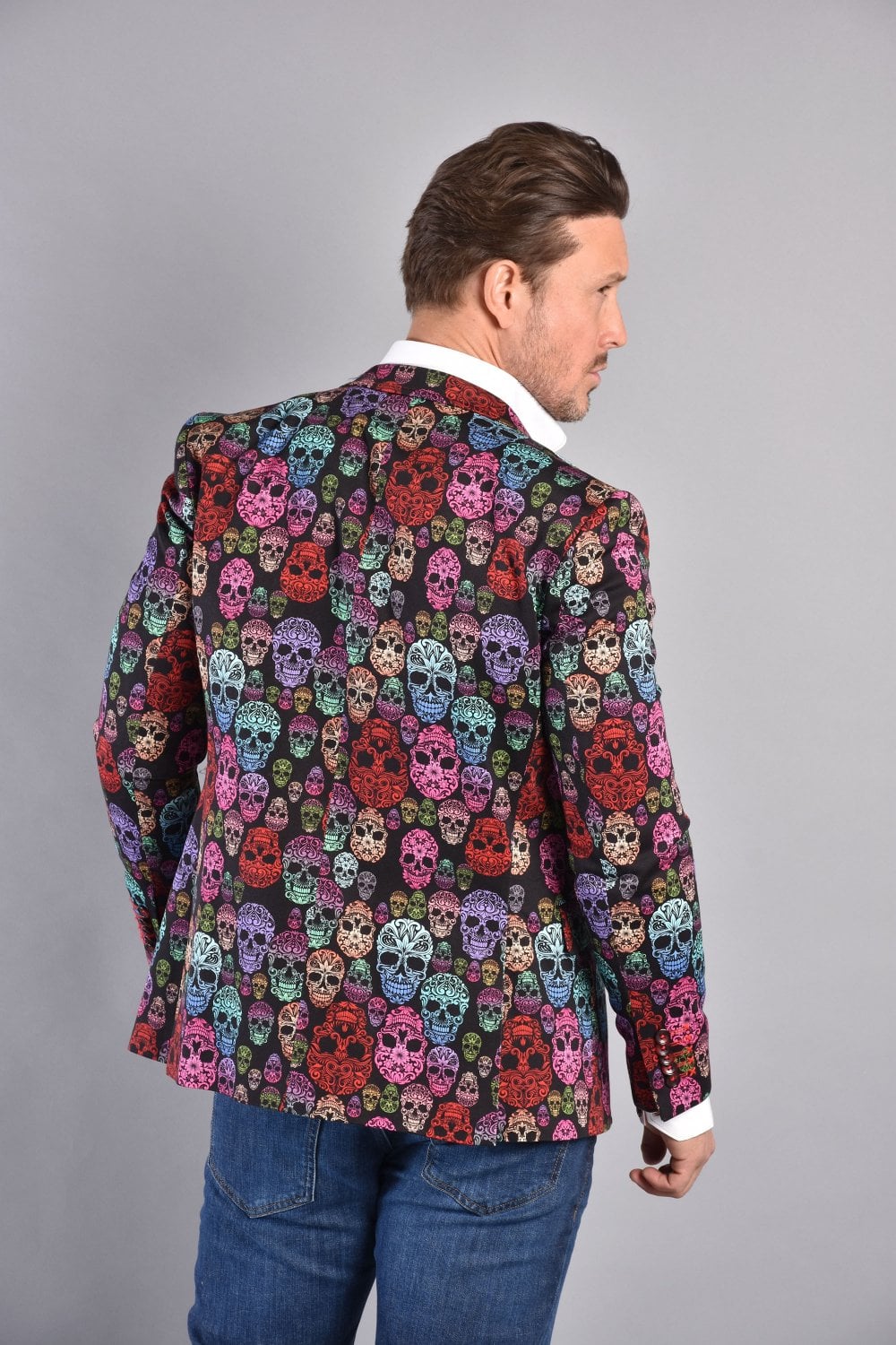 CLJ2126 SKULL BLAZER - Premium Men's Patterned Shirt by Claudio Lugli | Bold Design, Tailored Fit, Best Printed Shirts