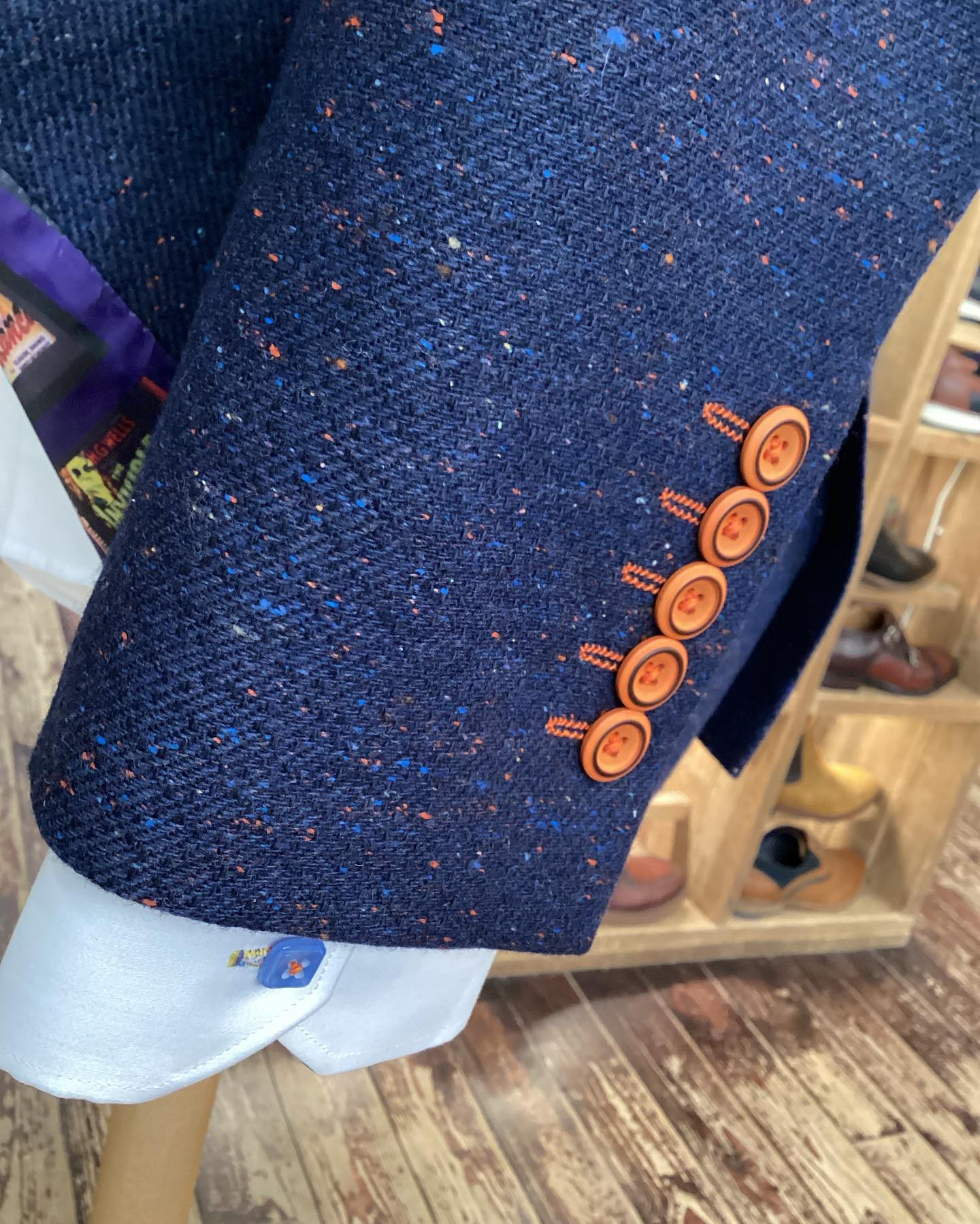 WOOL FLECKED JACKET – Premium Men's Patterned Shirt by Claudio Lugli | Bold Design, Tailored Fit, Best Printed Shirts