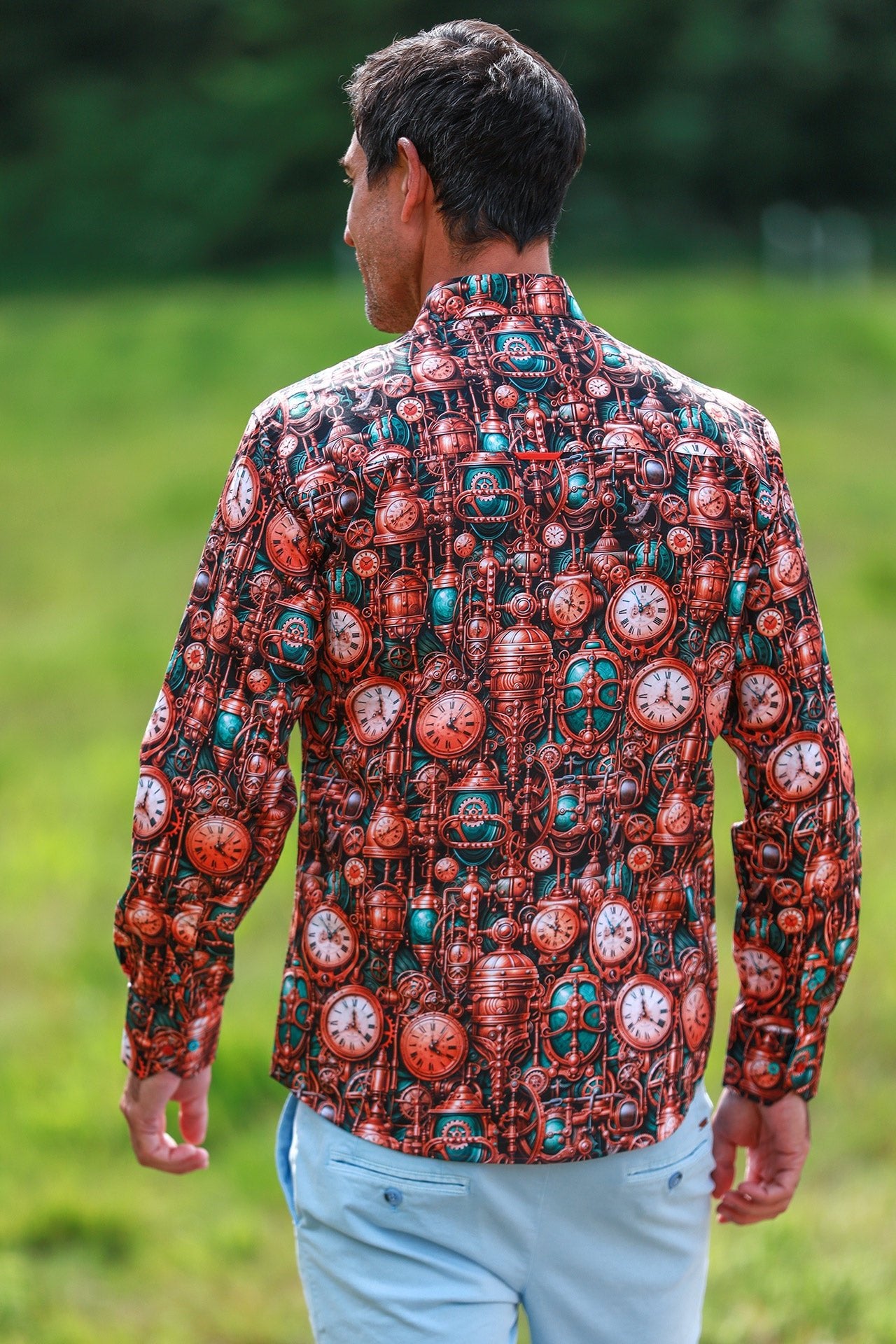 CLOCKWORK CORE PRINT SHIRT – Premium Men's Patterned Shirt by Claudio Lugli | Bold Design, Tailored Fit, Best Printed Shirts