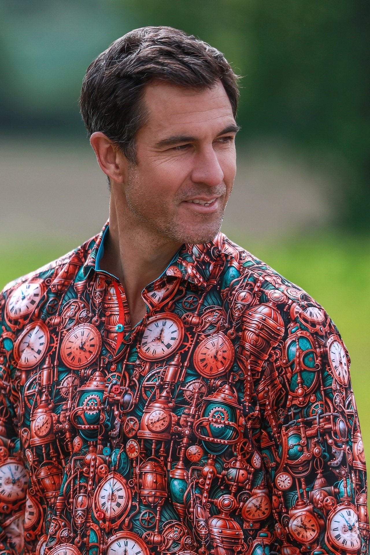 CLOCKWORK CORE PRINT SHIRT – Premium Men's Patterned Shirt by Claudio Lugli | Bold Design, Tailored Fit, Best Printed Shirts