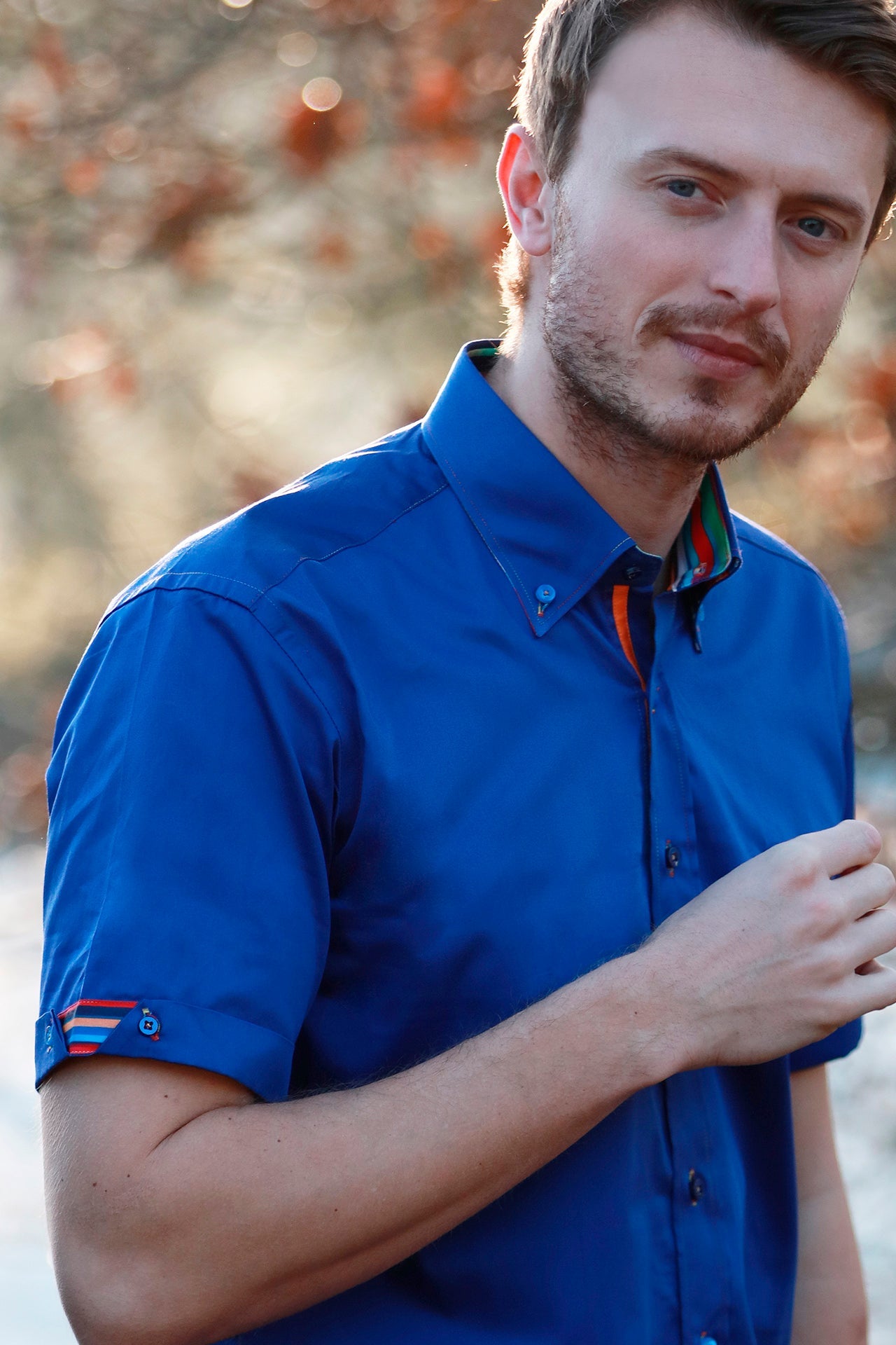 CLASSIC SATIN COTTON SHORT SLEEVE SHIRT PEGASUS EDITION – Premium Men's Patterned Shirt by Claudio Lugli | Bold Design, Tailored Fit, Best Printed Shirts