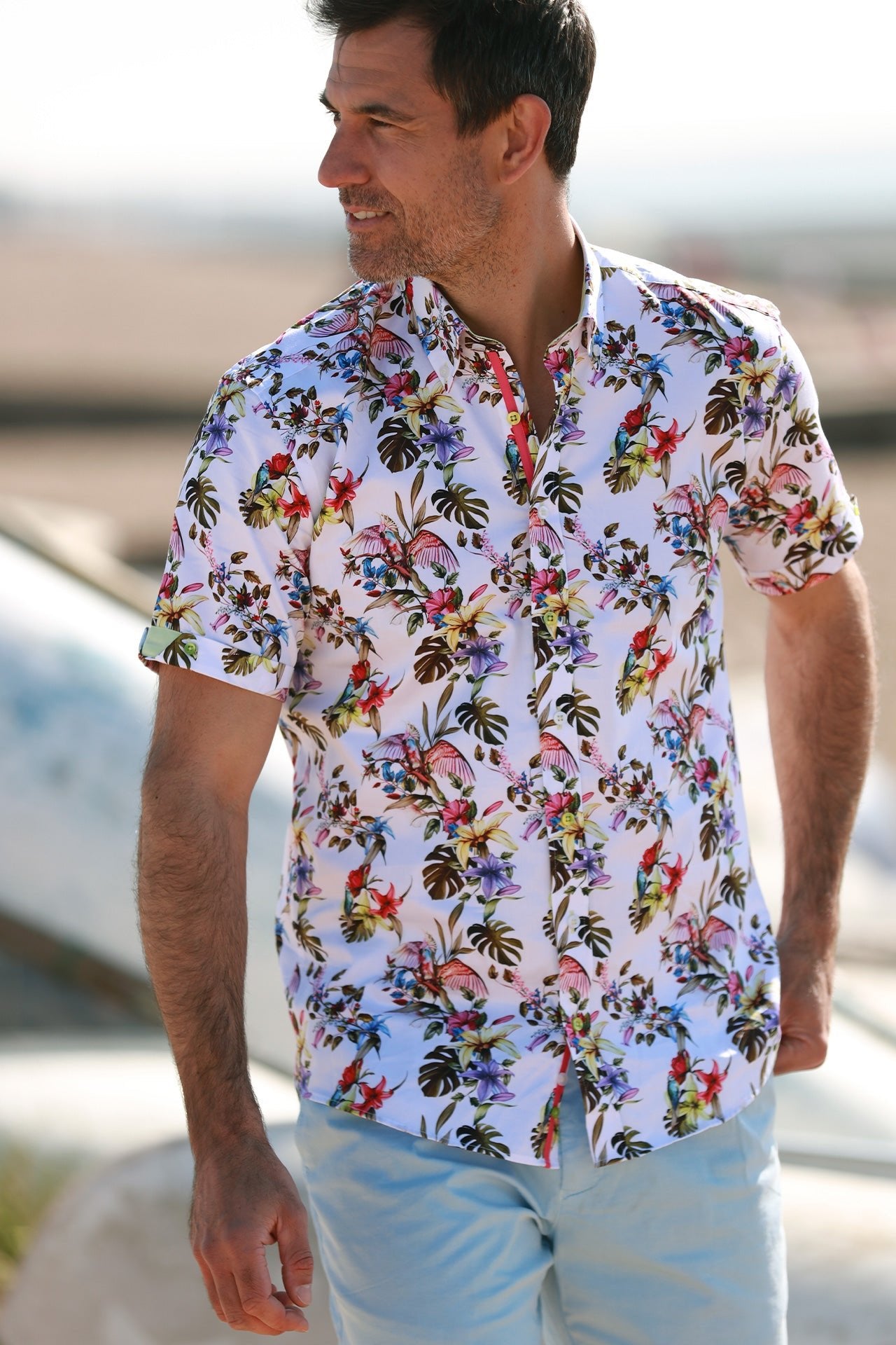 BIRDS OF PARADISE SHORT SLEEVE SHIRT – Premium Men's Patterned Shirt by Claudio Lugli | Bold Design, Tailored Fit, Best Printed Shirts