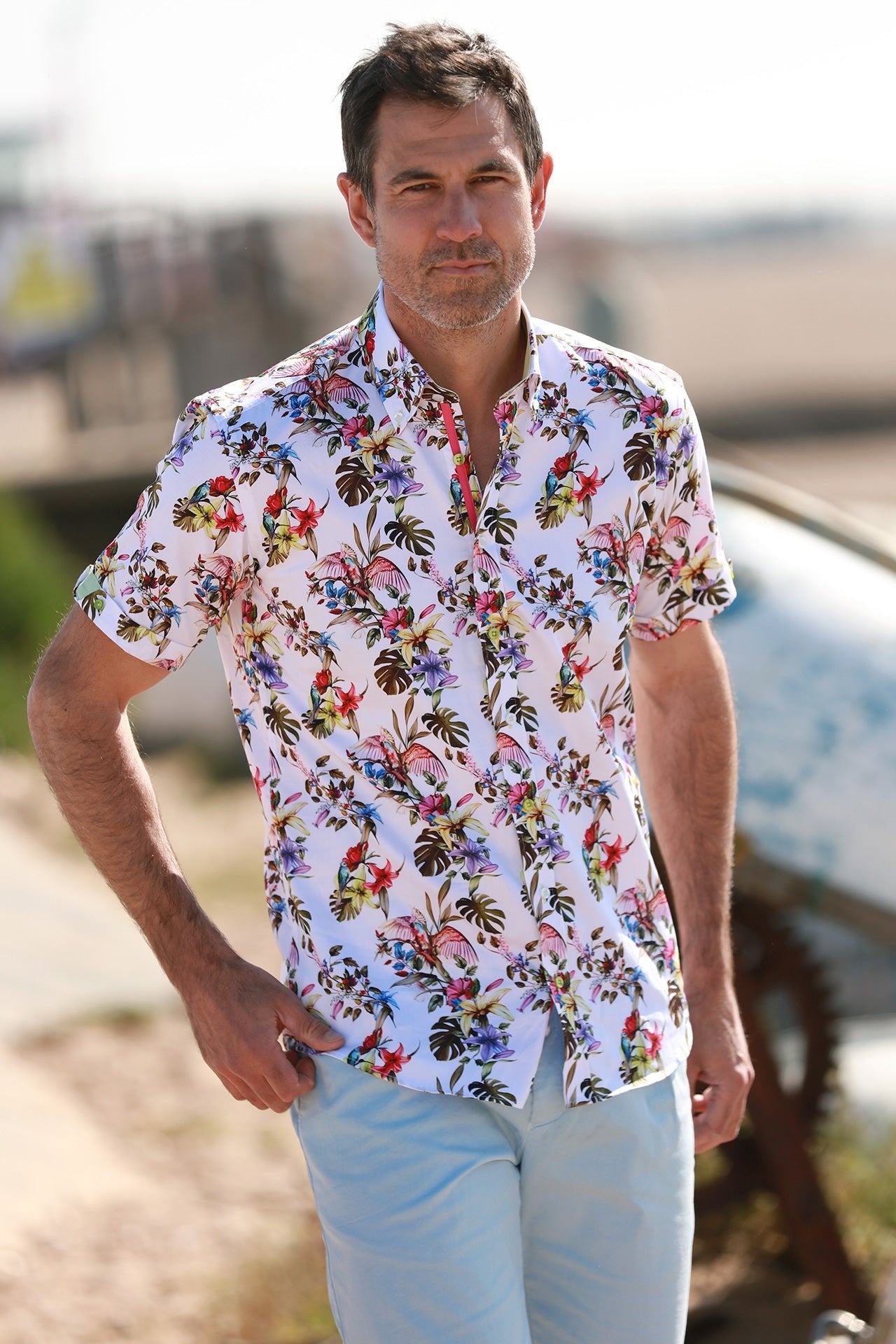 BIRDS OF PARADISE SHORT SLEEVE SHIRT – Premium Men's Patterned Shirt by Claudio Lugli | Bold Design, Tailored Fit, Best Printed Shirts