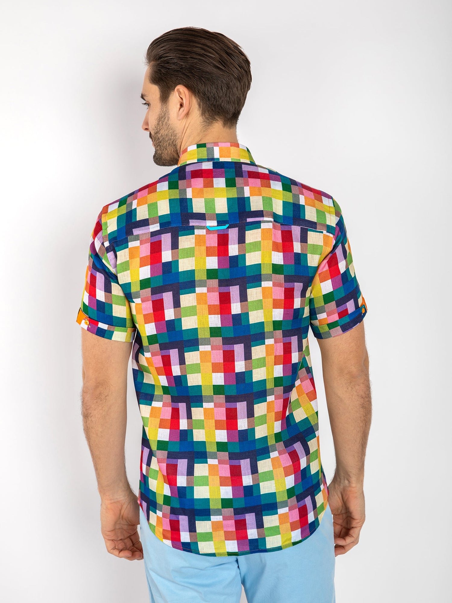 CLS2607 MULTICOLOUR LINEN - Claudio Lugli Shirts