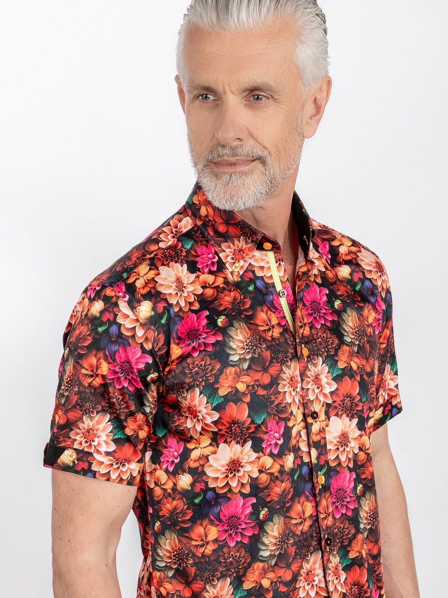 CLS2611 MULTICOLOUR FLOWERS - Claudio Lugli Shirts