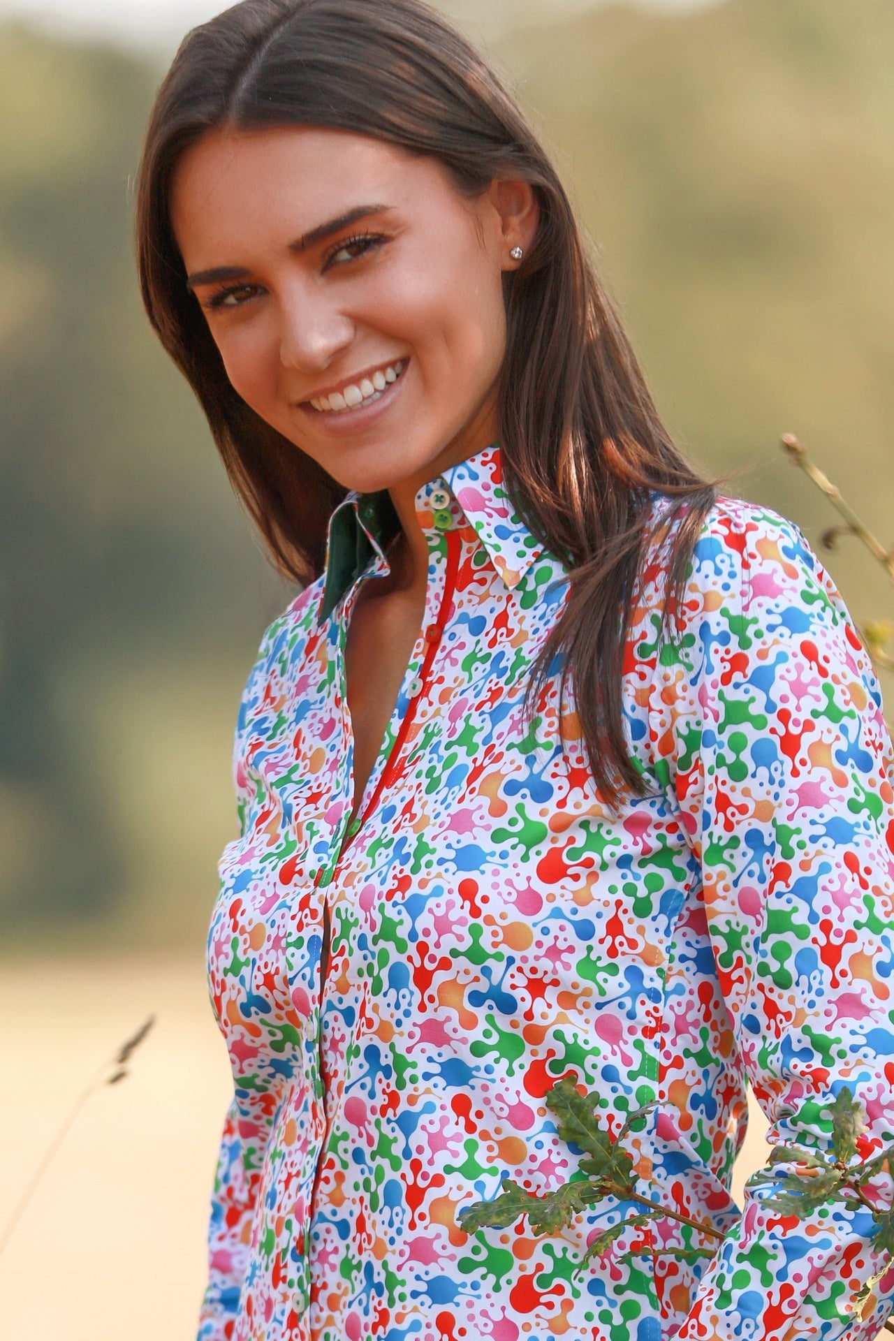 CONFETTI PAINT SPLASH WOMENS PRINT SHIRT - Premium Men's Patterned Shirt by Claudio Lugli | Bold Design, Tailored Fit, Best Printed Shirts