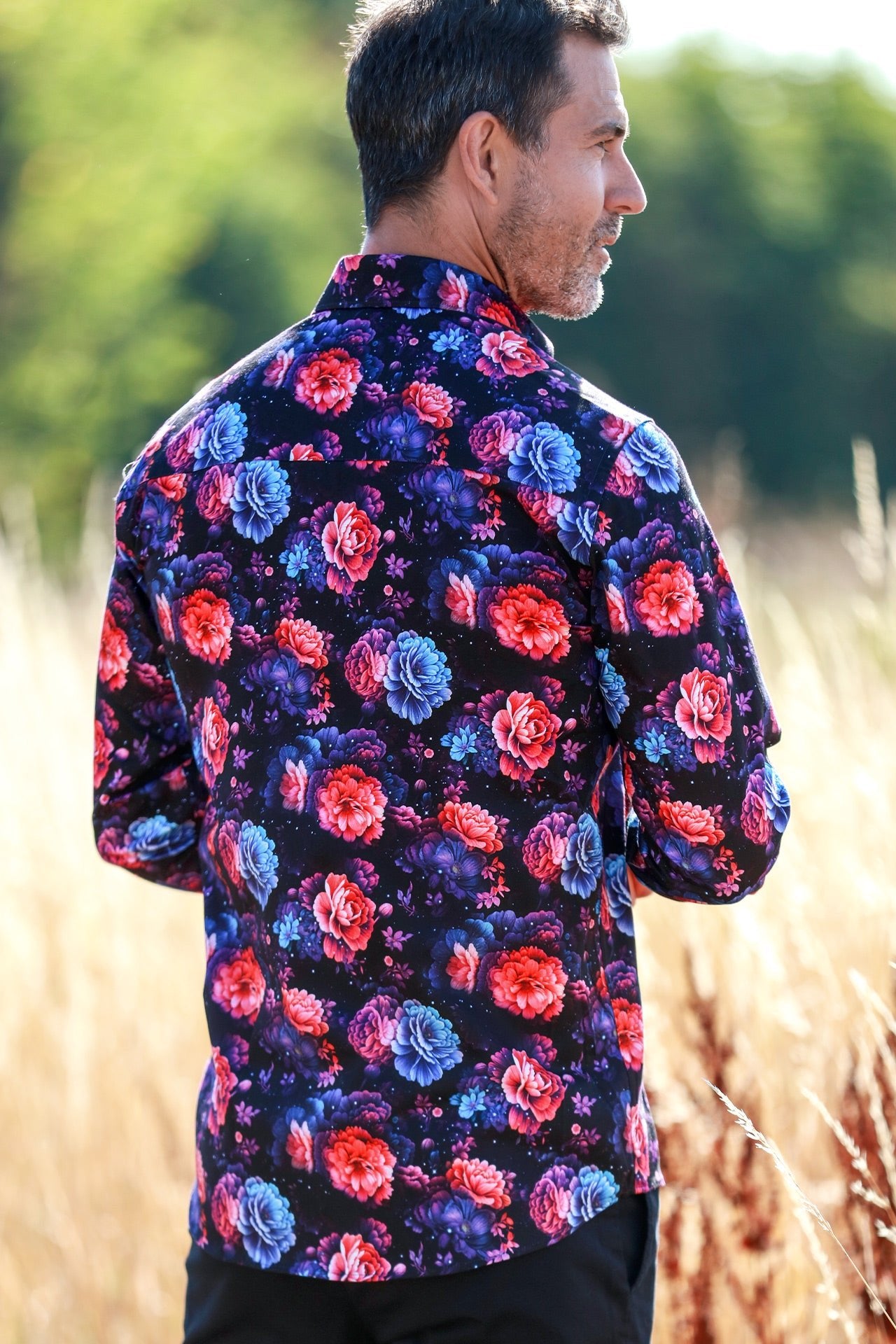COSMIC BLOOM PRINT SHIRT - Claudio Lugli Shirts