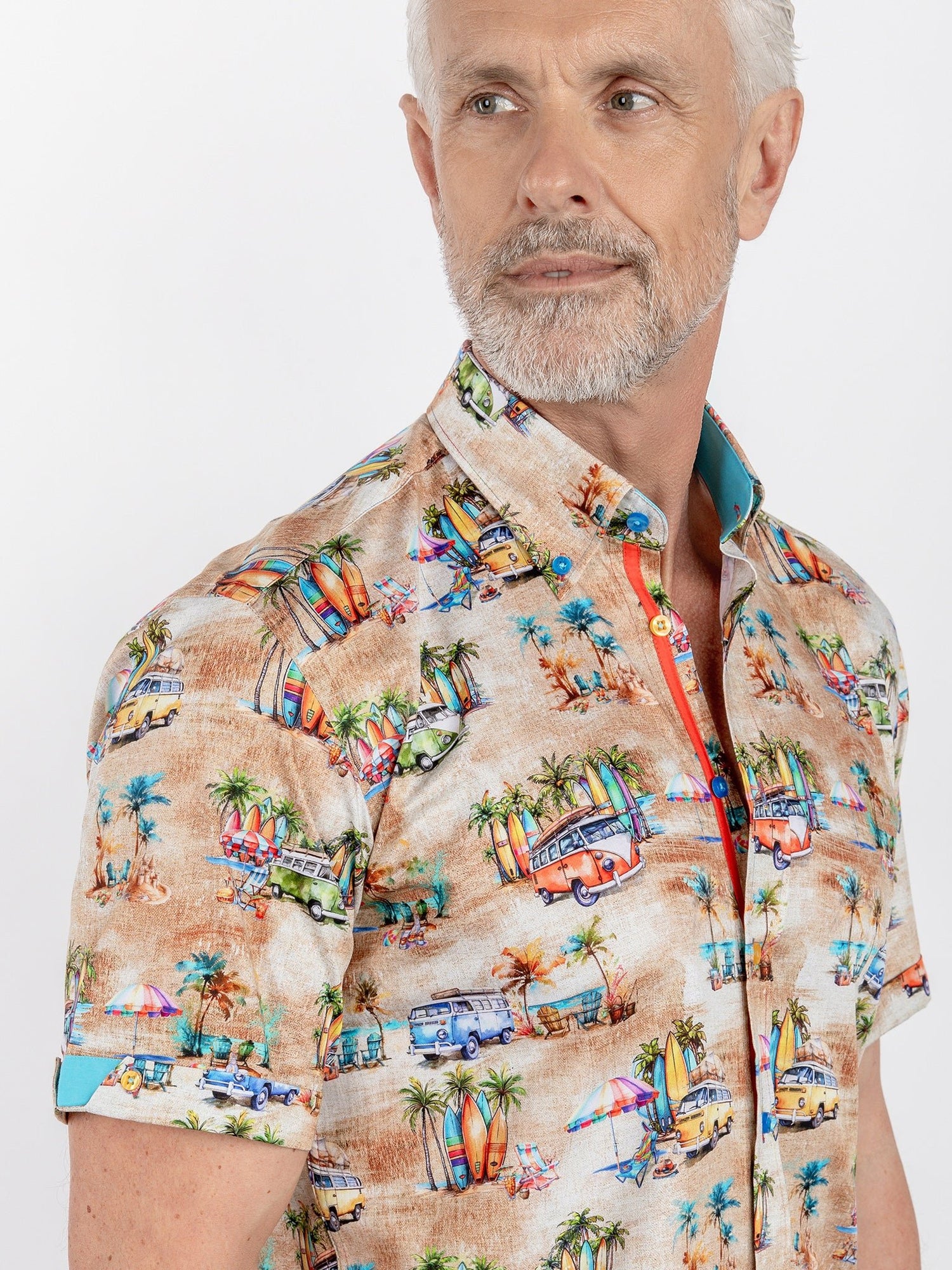 COSTAL CAMPER CRUISER PRINT SHORT SLEEVE SHIRT - Claudio Lugli Shirts