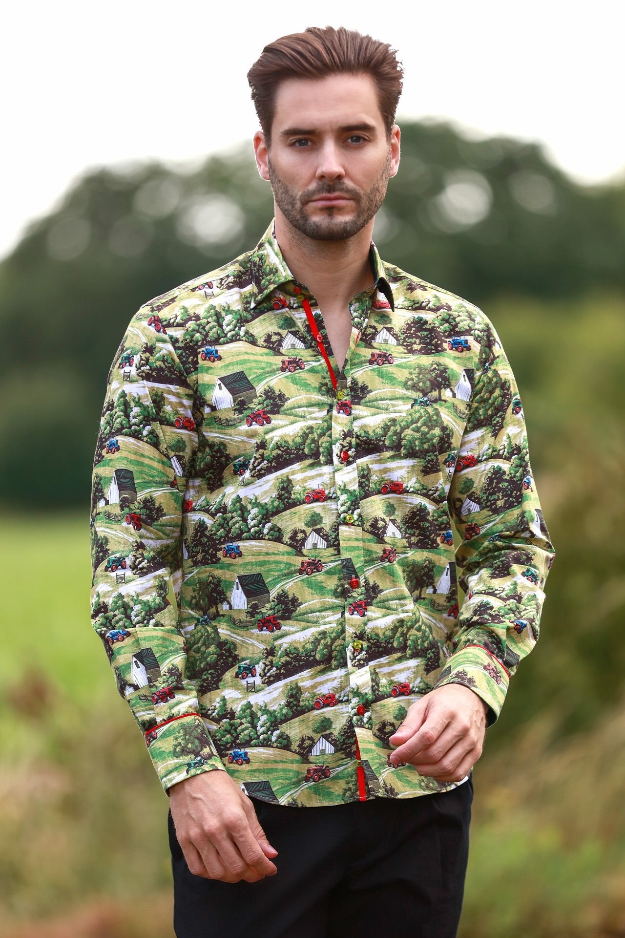 COUNTRYSIDE FARM PRINT SHIRT - Claudio Lugli Shirts