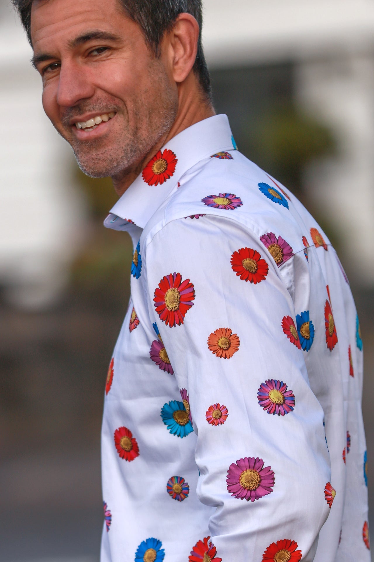 DAISY FLOWER PRINT SHIRT - Premium Men's Patterned Shirt by Claudio Lugli | Bold Design, Tailored Fit, Best Printed Shirts