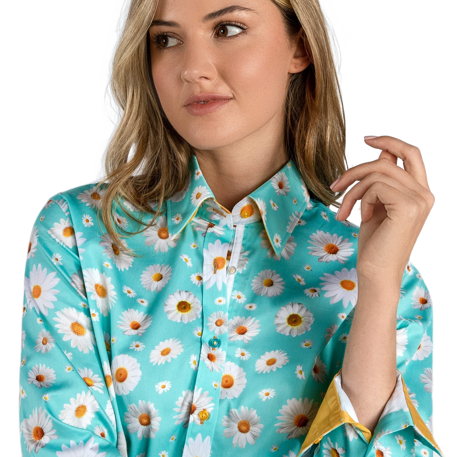 Daisy Flower Print Womens Shirt - Claudio Lugli Shirts