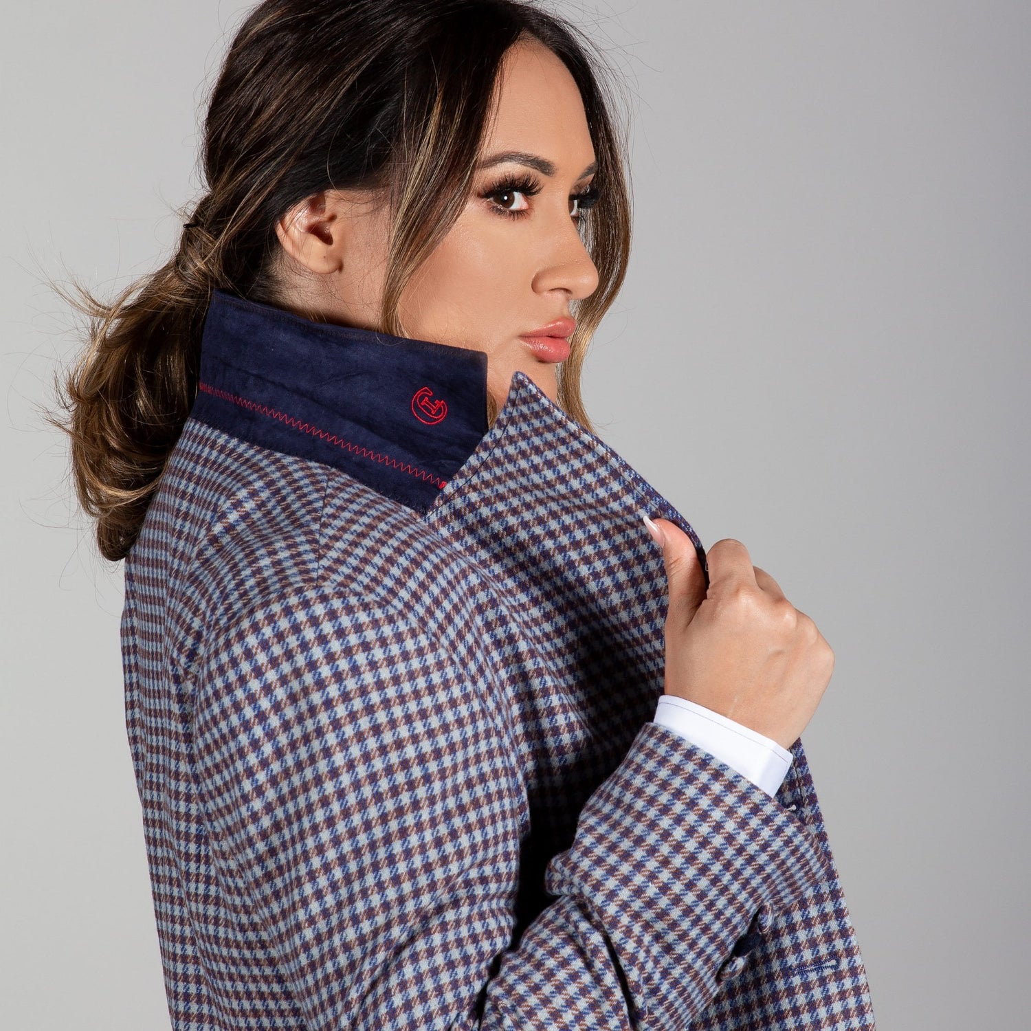 DOGTOOTH WOOL WOMENS JACKET - Premium Men's Patterned Shirt by Claudio Lugli | Bold Design, Tailored Fit, Best Printed Shirts