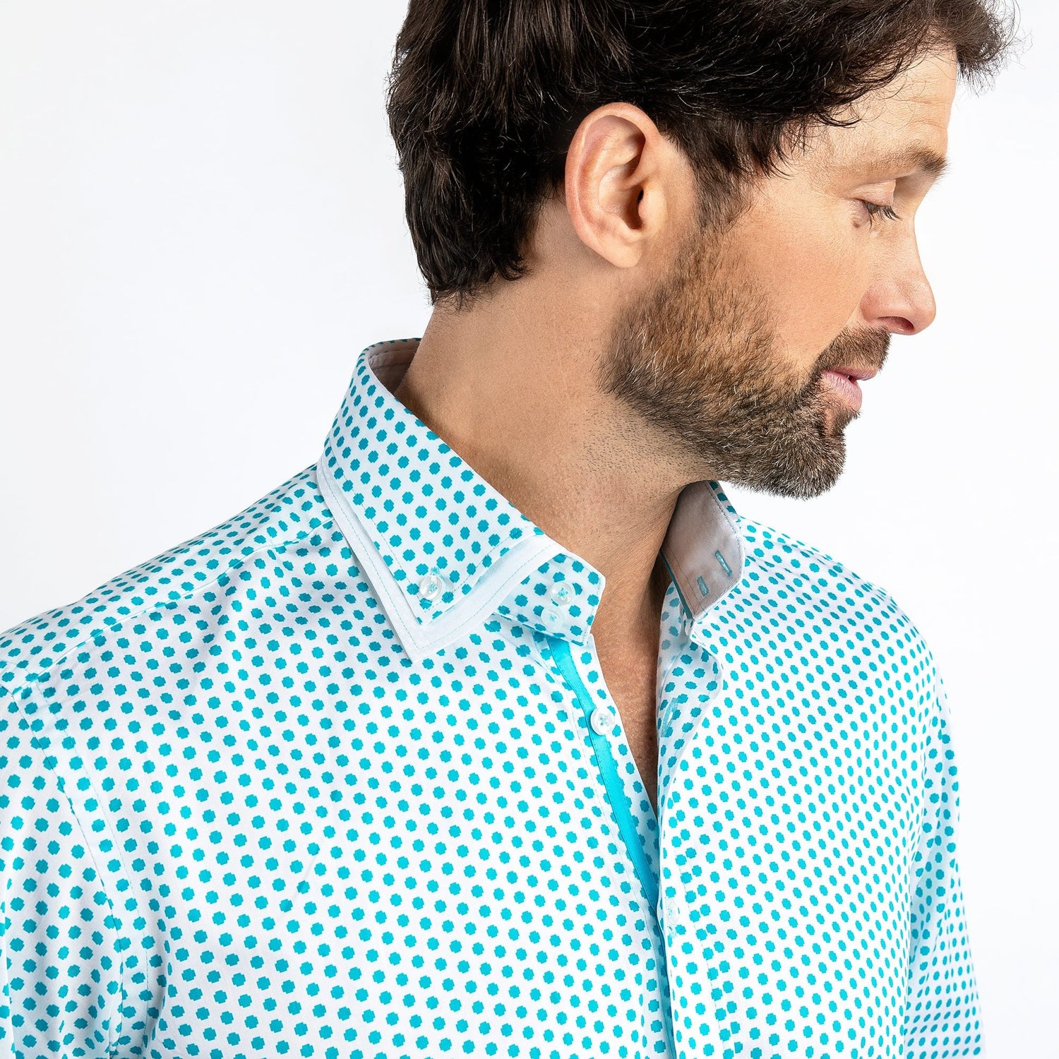DOUBLE COLLAR CLASSIC SHIRT - Premium Men's Patterned Shirt by Claudio Lugli | Bold Design, Tailored Fit, Best Printed Shirts
