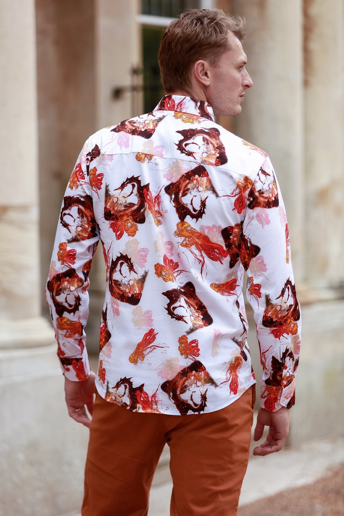 Dragon Fire Print Shirt - Claudio Lugli Shirts