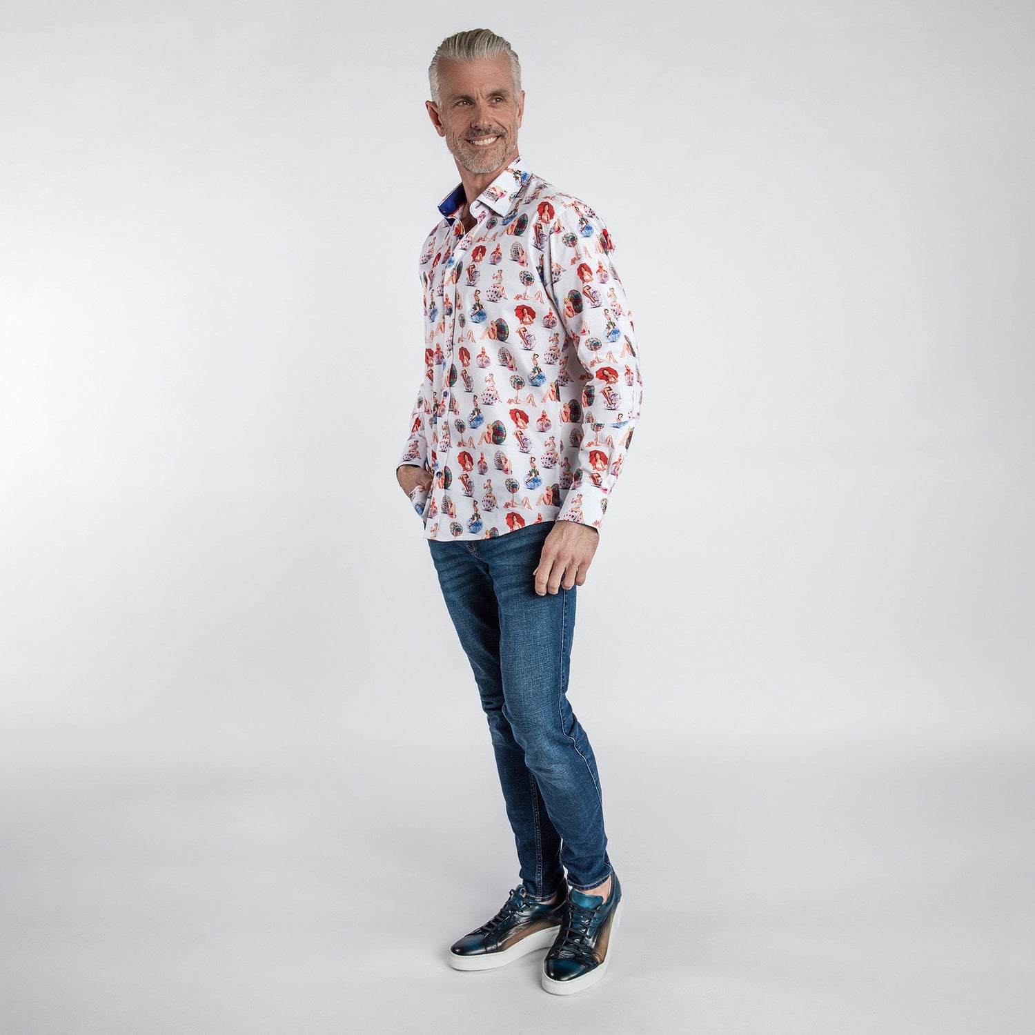 EASTER PIN UP BUNNIES - Premium Men's Patterned Shirt by Claudio Lugli | Bold Design, Tailored Fit, Best Printed Shirts