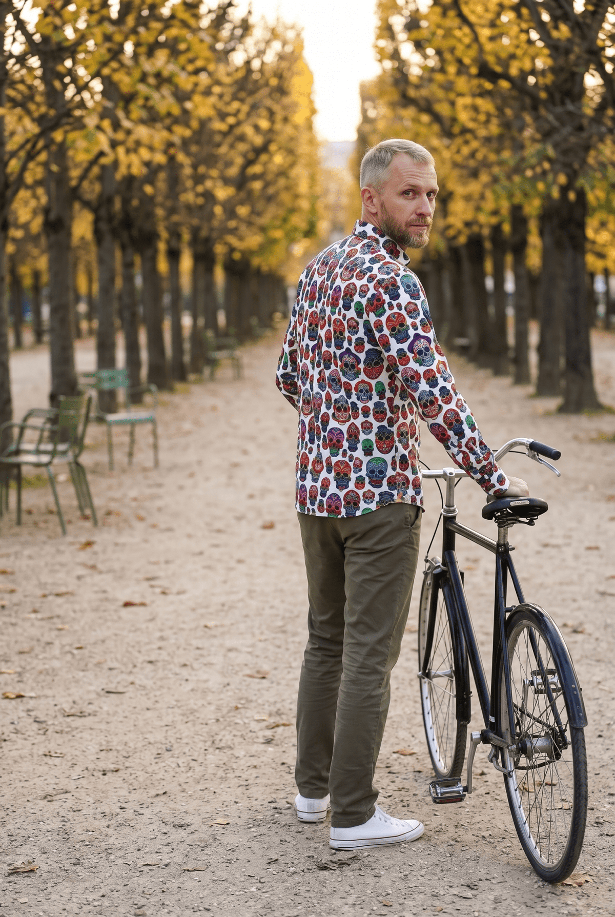 Embroidery Skulls Shirt - Claudio Lugli Shirts