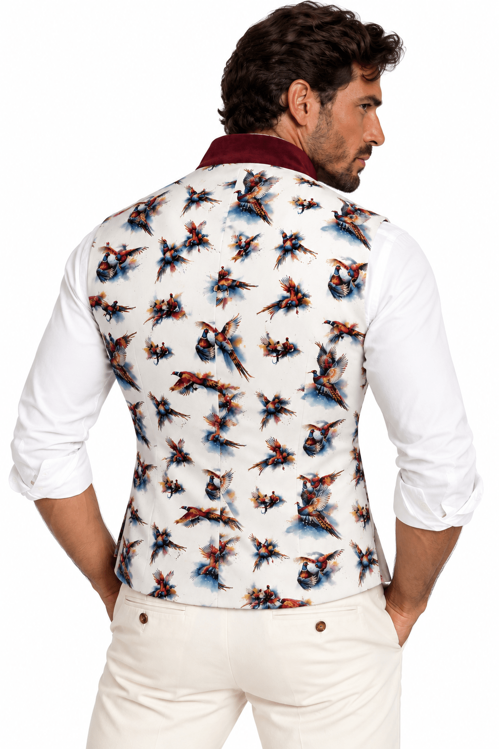 Estate Check Sleeveless Jacket with Pheasant Back - Claudio Lugli Shirts