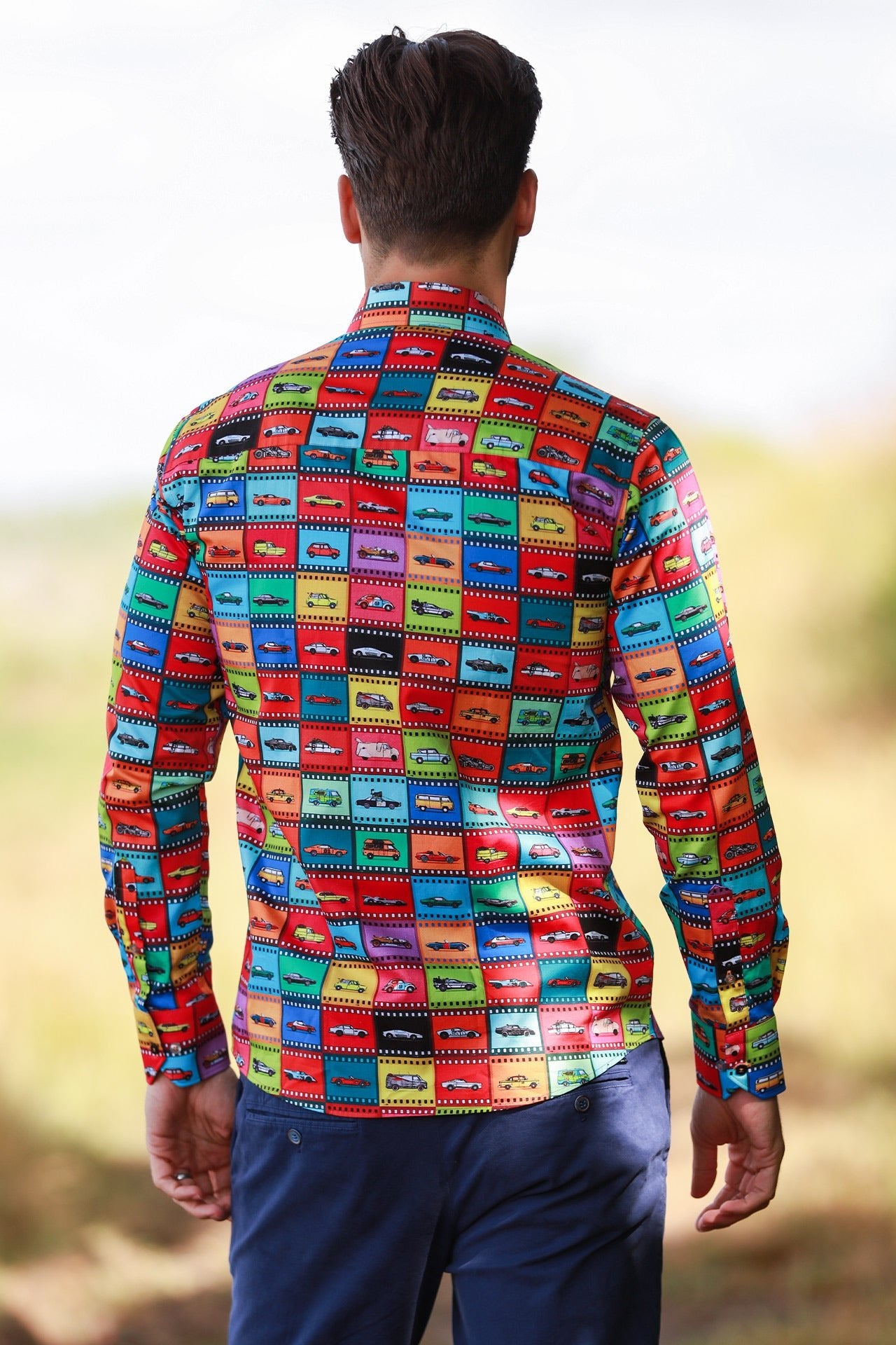 FAMOUS CARS PRINT SHIRT – Premium Men's Patterned Shirt by Claudio Lugli | Bold Design, Tailored Fit, Best Printed Shirts