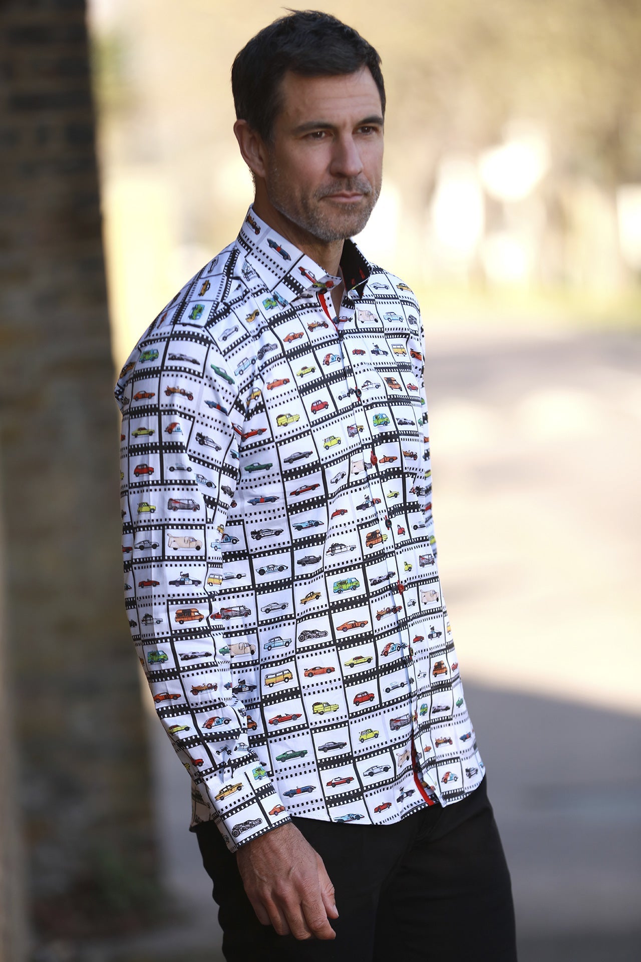 FAMOUS CARS PRINT SHIRT – Premium Men's Patterned Shirt by Claudio Lugli | Bold Design, Tailored Fit, Best Printed Shirts