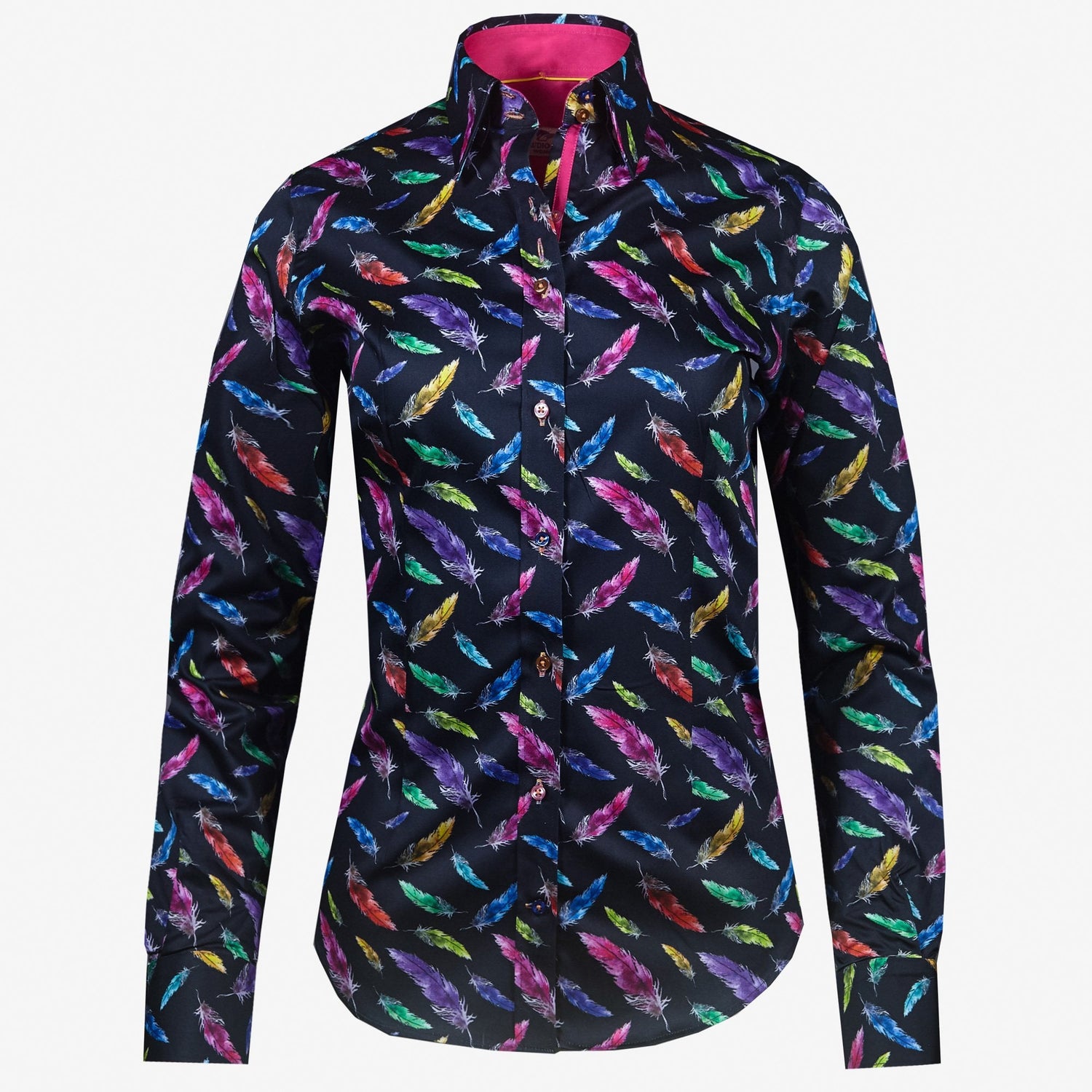 FEATHERS FLOATING PRINT WOMENS SHIRT – Premium Men's Patterned Shirt by Claudio Lugli | Bold Design, Tailored Fit, Best Printed Shirts