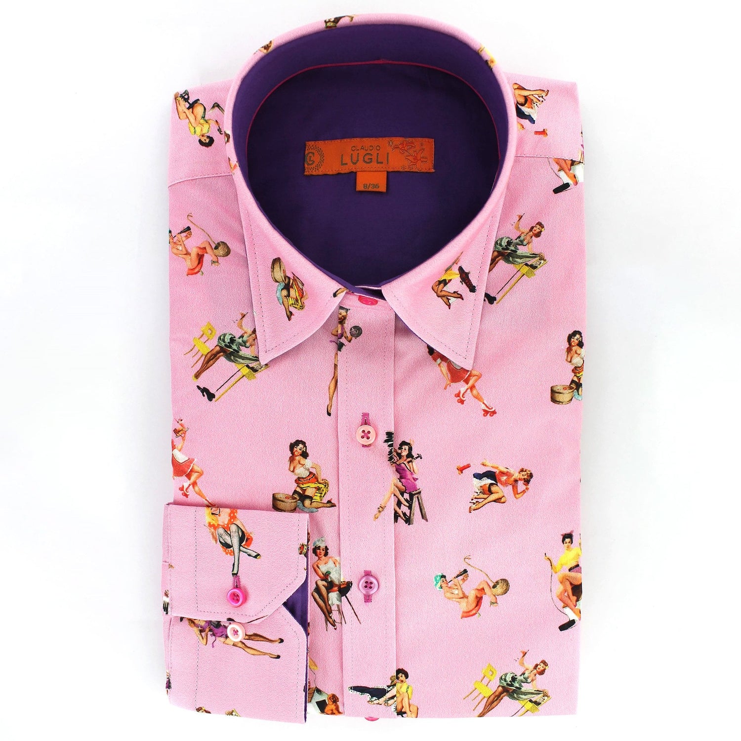 FEMME FATALE PIN UP GIRLS WOMENS PRINT SHIRT - Premium Men's Patterned Shirt by Claudio Lugli | Bold Design, Tailored Fit, Best Printed Shirts