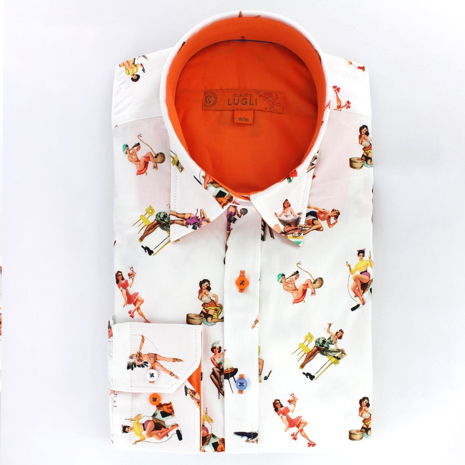 FEMME FATALE PIN UP GIRLS WOMENS PRINT SHIRT - Premium Men's Patterned Shirt by Claudio Lugli | Bold Design, Tailored Fit, Best Printed Shirts