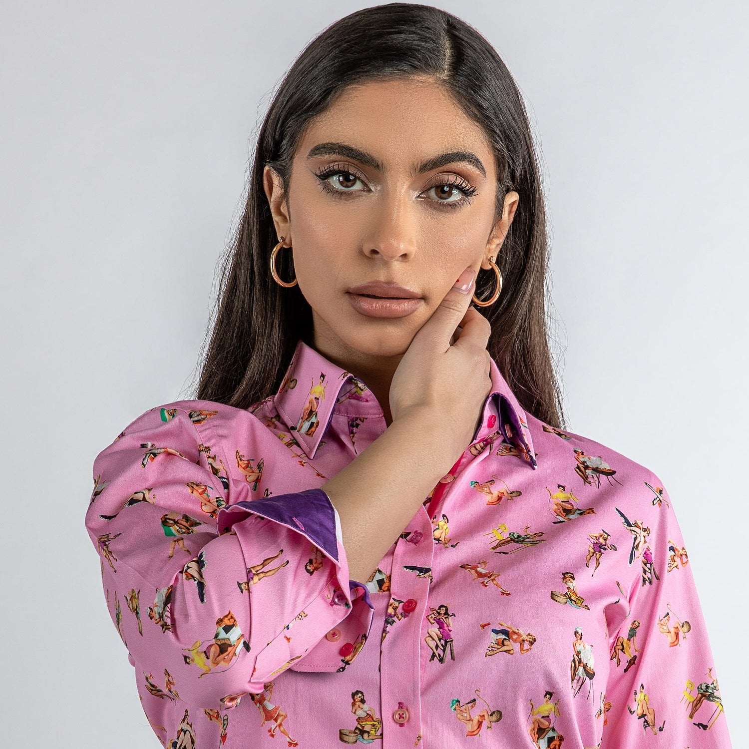 FEMME FATALE PIN UP GIRLS WOMENS PRINT SHIRT - Premium Men's Patterned Shirt by Claudio Lugli | Bold Design, Tailored Fit, Best Printed Shirts