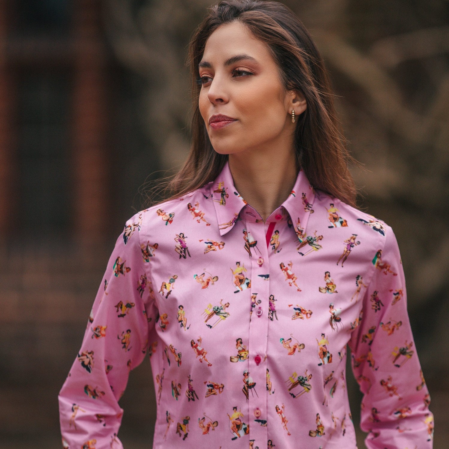 FEMME FATALE PIN UP GIRLS WOMENS PRINT SHIRT - Premium Men's Patterned Shirt by Claudio Lugli | Bold Design, Tailored Fit, Best Printed Shirts