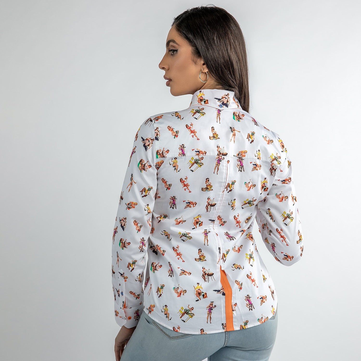 FEMME FATALE PIN UP GIRLS WOMENS PRINT SHIRT - Premium Men's Patterned Shirt by Claudio Lugli | Bold Design, Tailored Fit, Best Printed Shirts