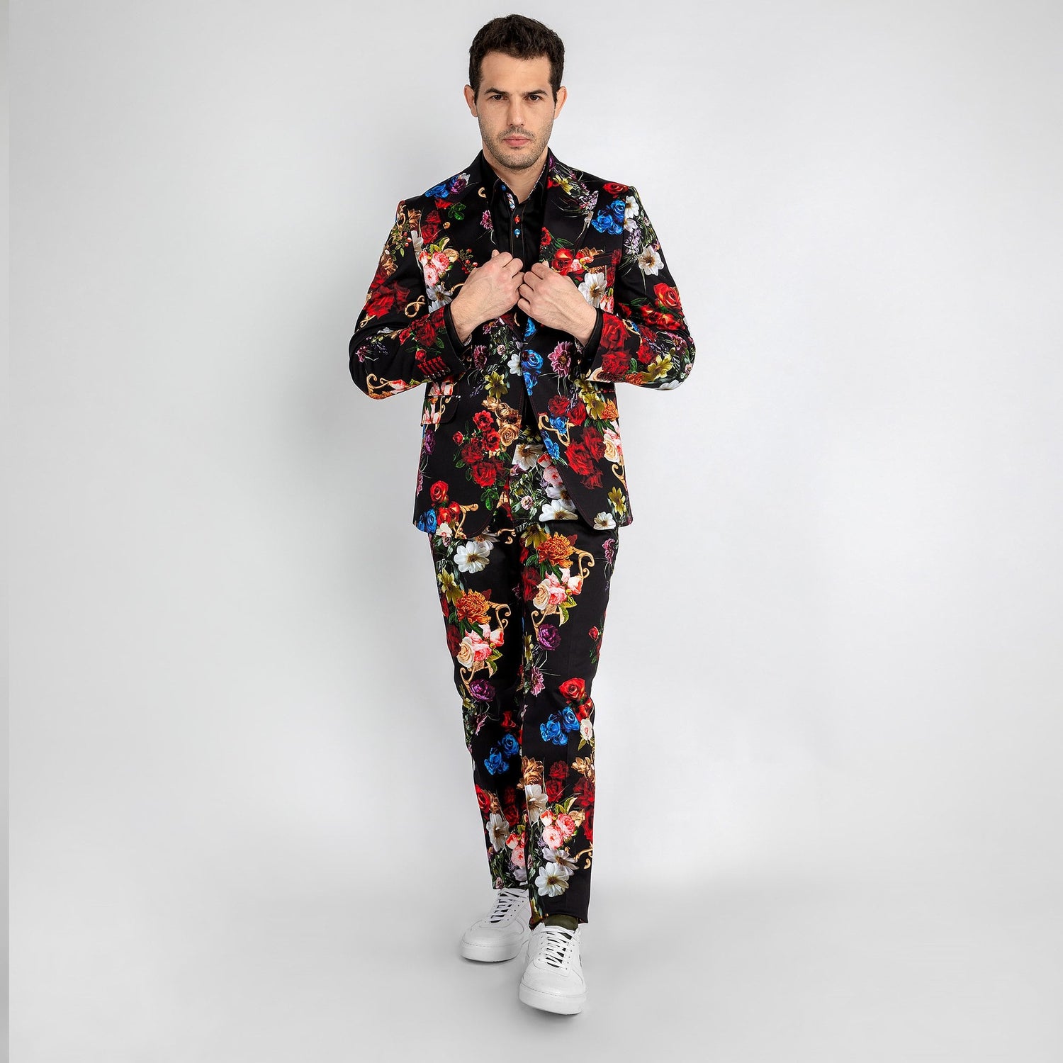 FLORAL PRINTED 2 PIECE SUIT - Premium Men's Patterned Shirt by Claudio Lugli | Bold Design, Tailored Fit, Best Printed Shirts